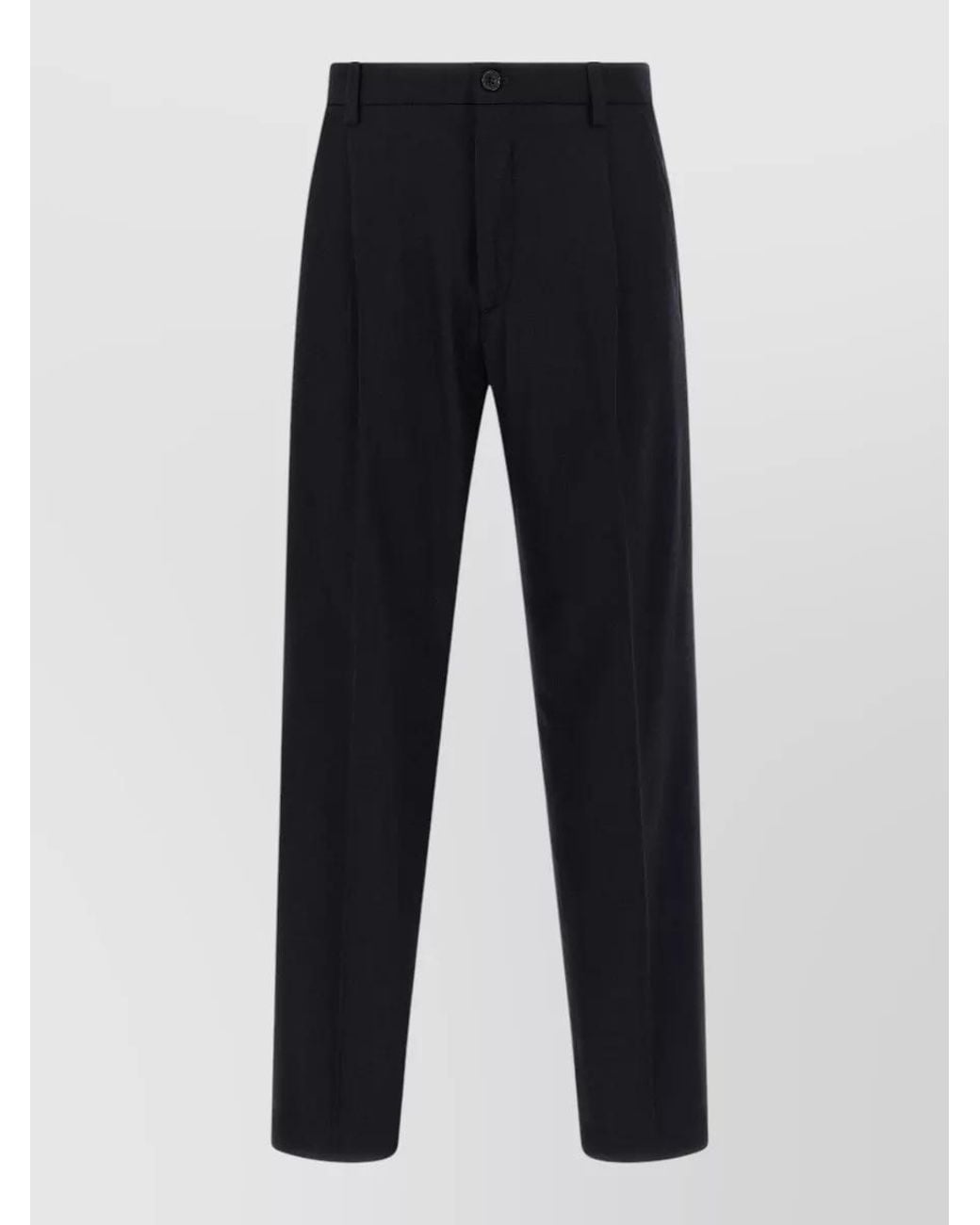 Department 5 Blue Wool Cashmere Straight-Leg Tailored Trousers for men