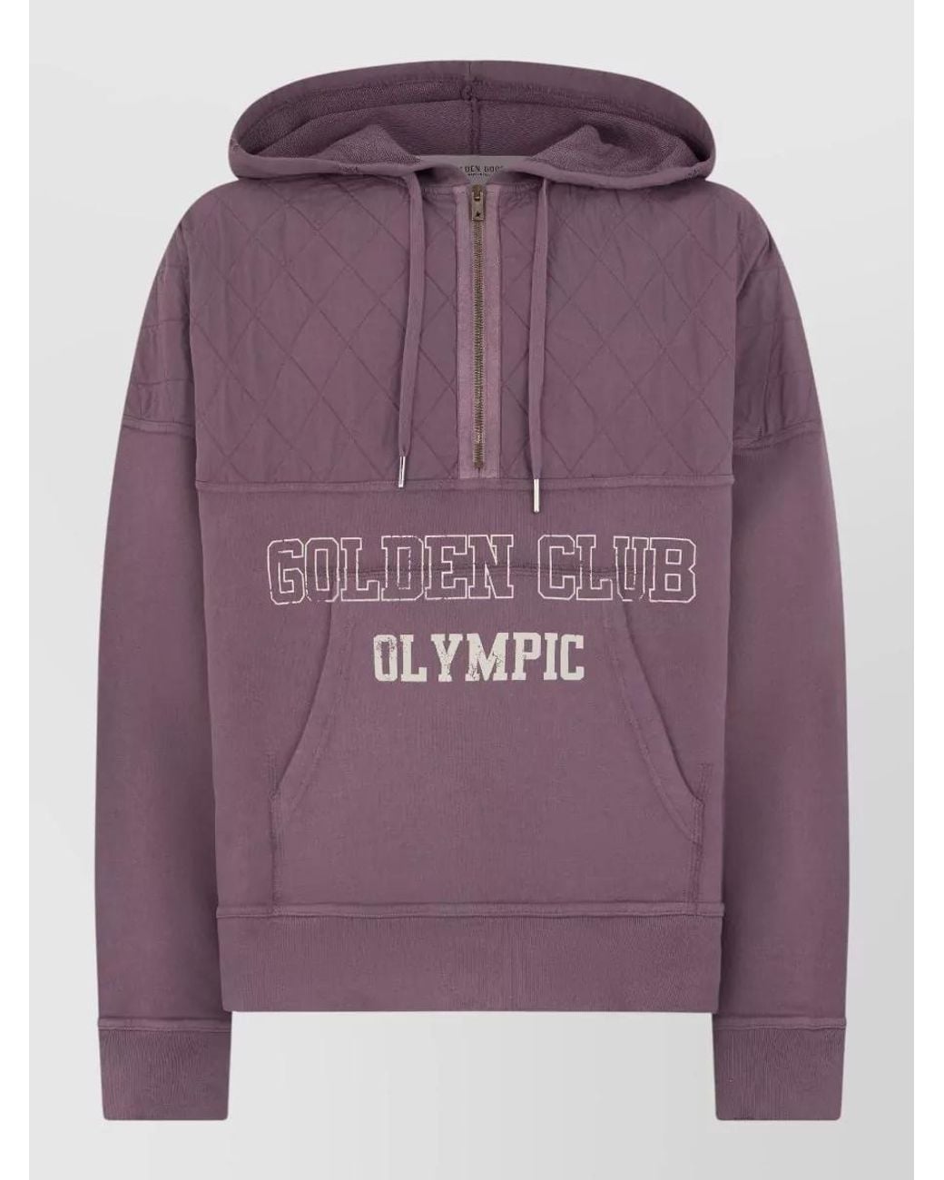 Golden Goose Deluxe Brand Purple Quilted Cotton Hoodie for men