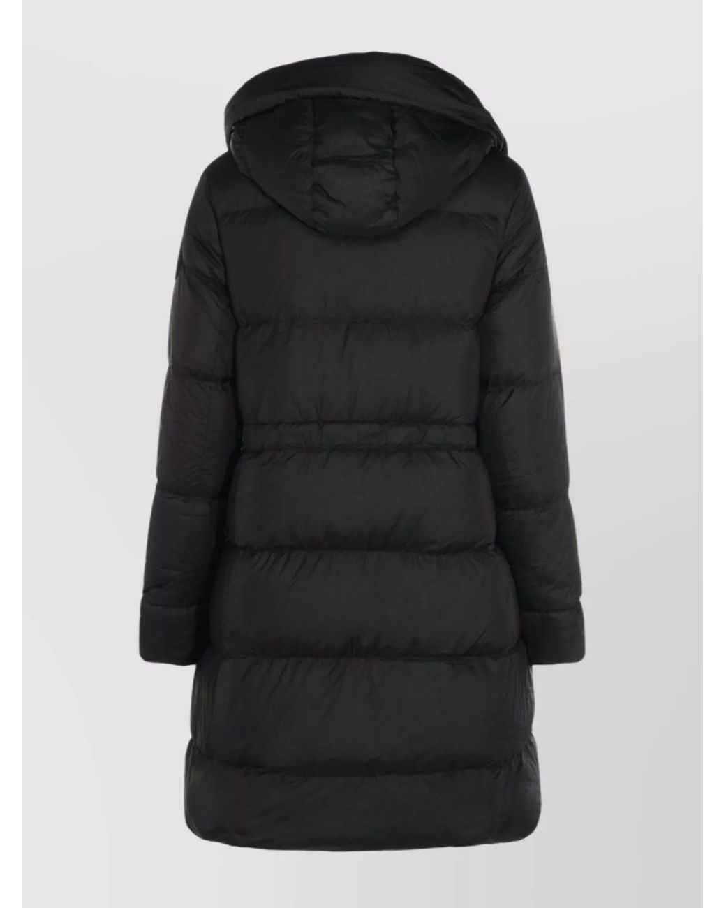 Canada Goose Black Down Hooded Midi Puffer Jacket