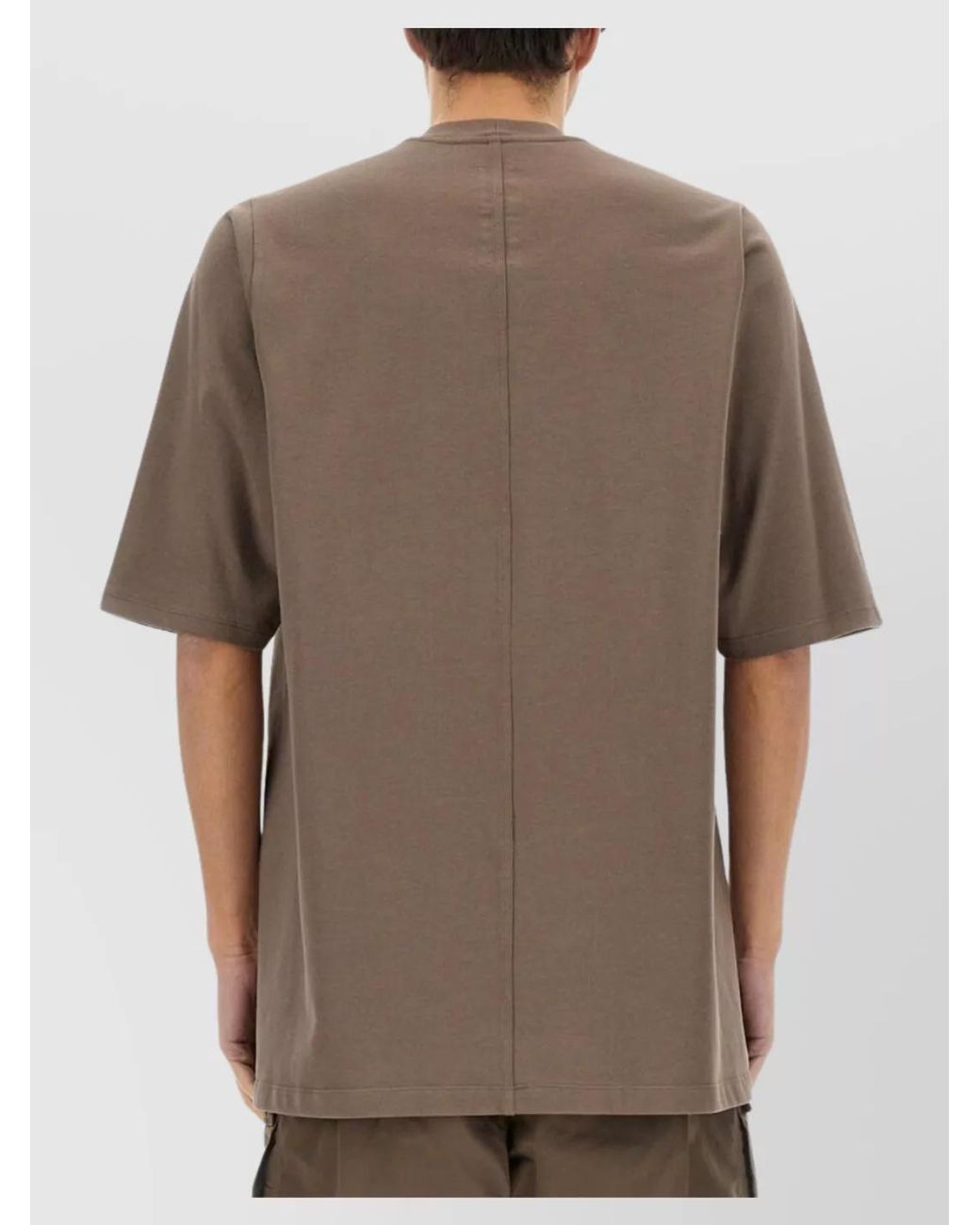 Rick Owens Brown Cotton Oversized T-Shirt for men