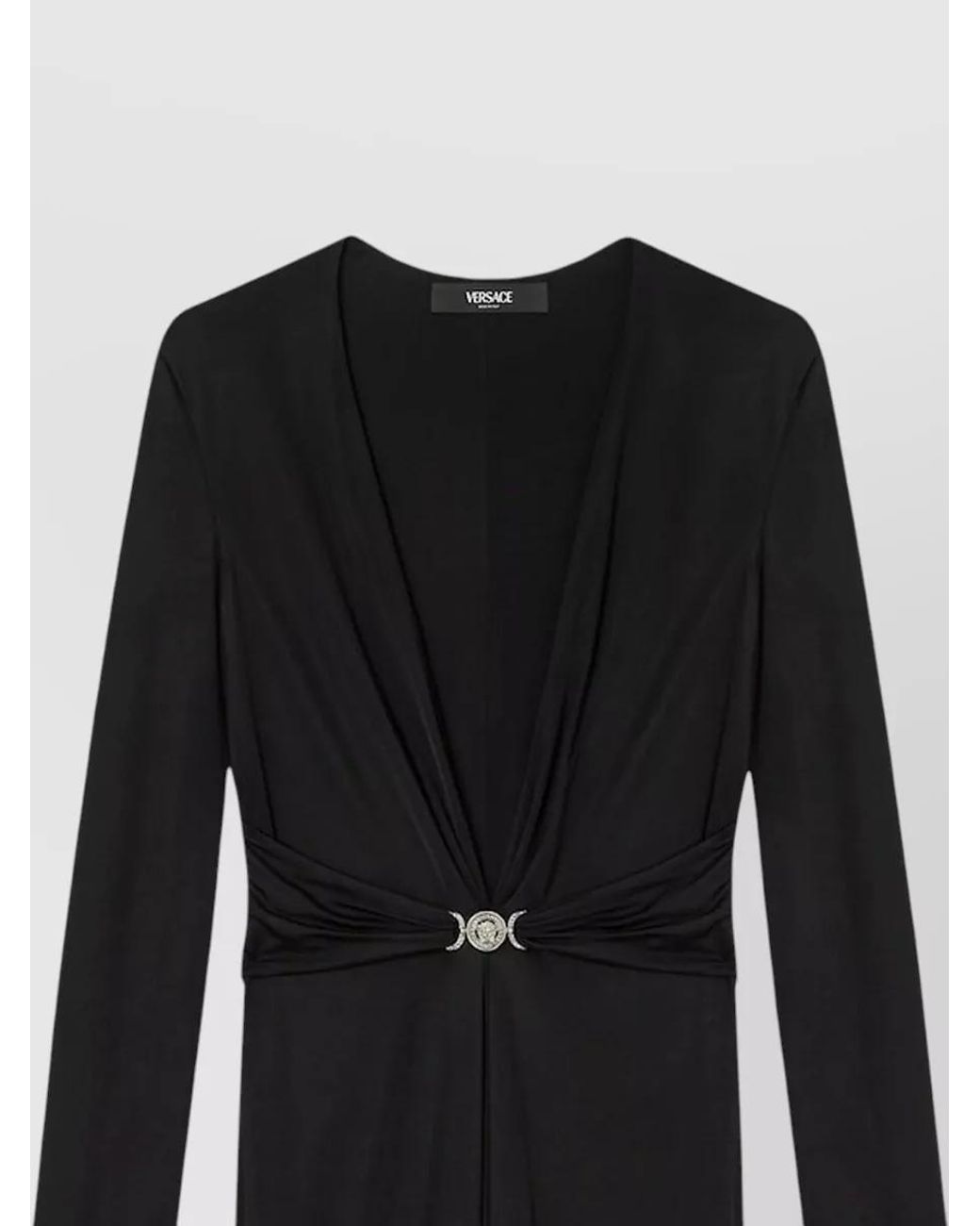 Versace Black Viscose Jersey Midi Dress