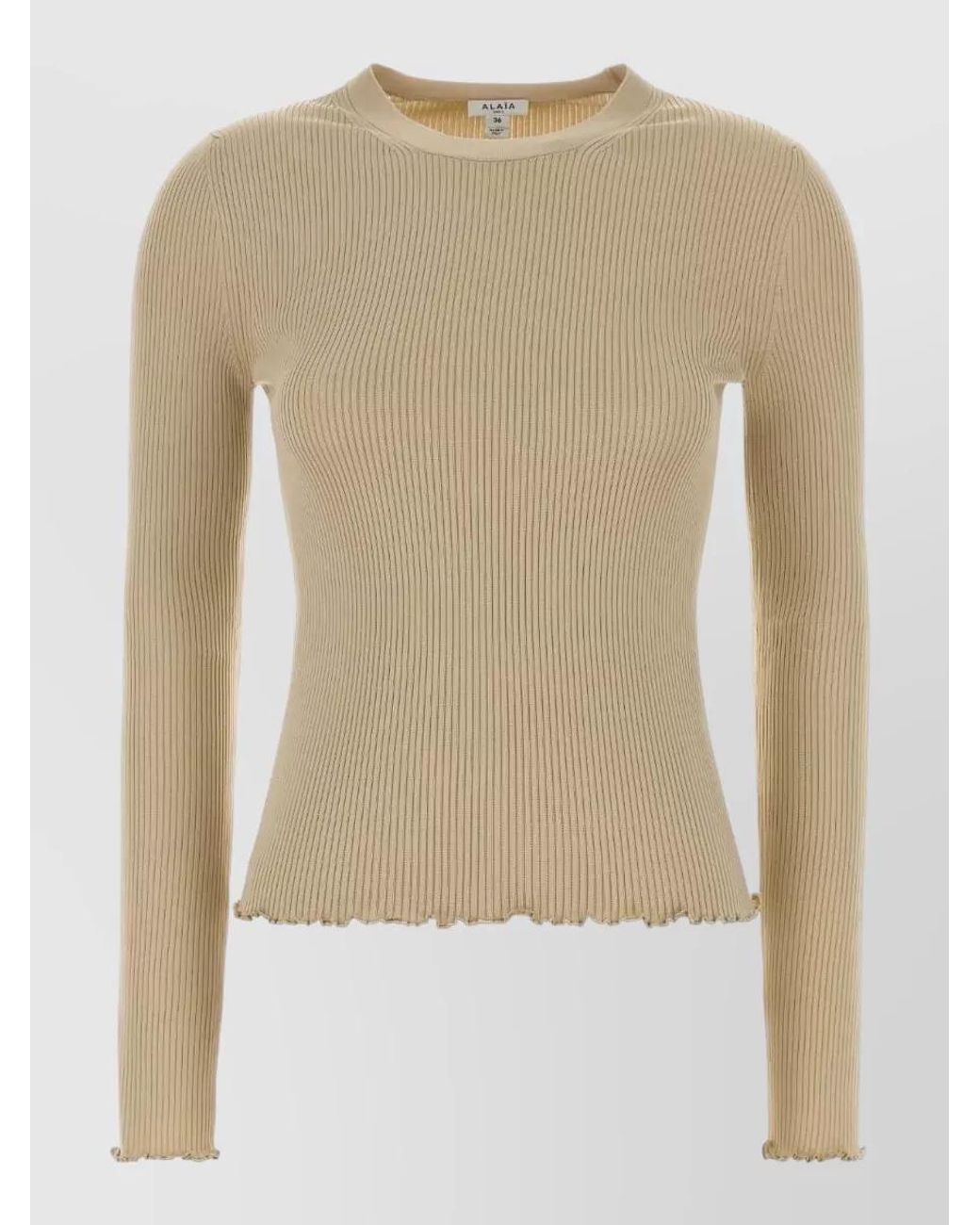 Alaïa Natural Silk Knit Top