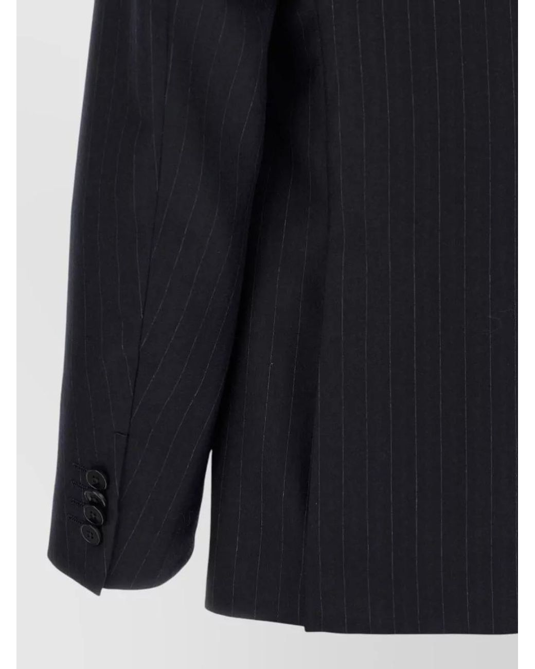 Zegna Blue Wool Pinstripe Tailored Trousers for men