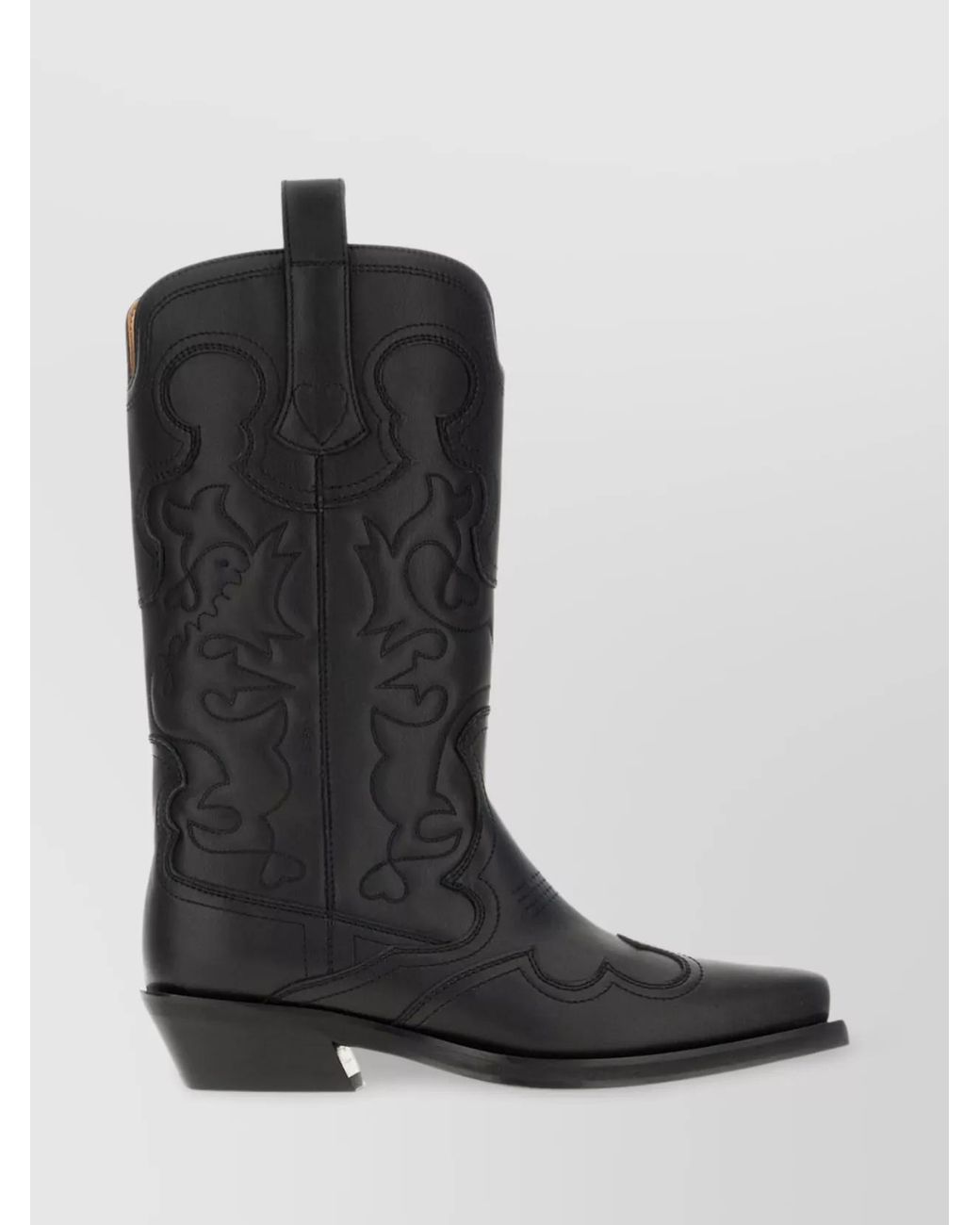 Ganni Black Leather Boots