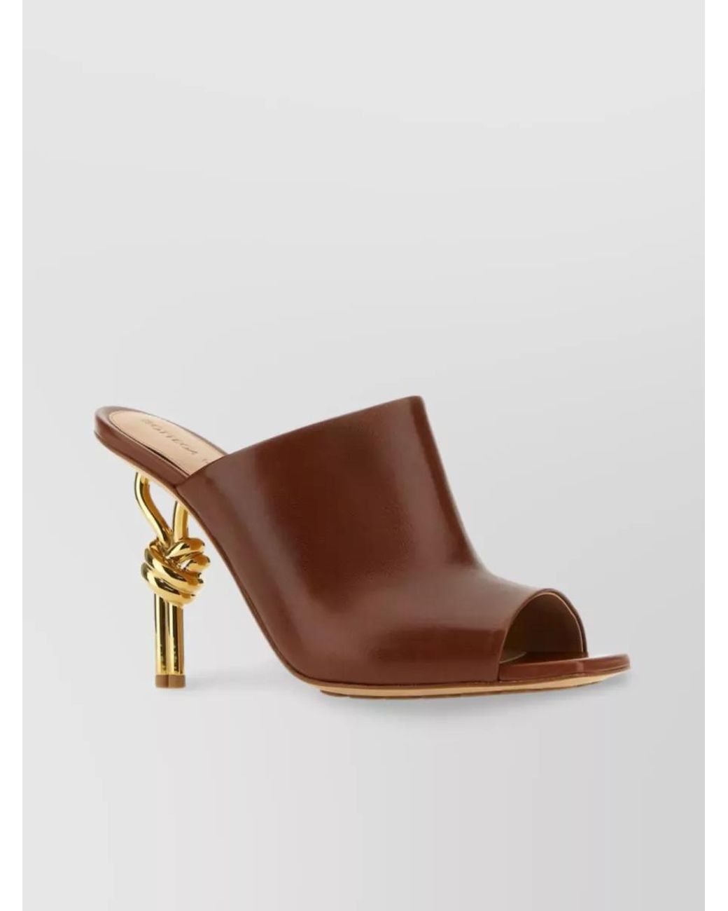Bottega Veneta Brown Leather Knot Mules