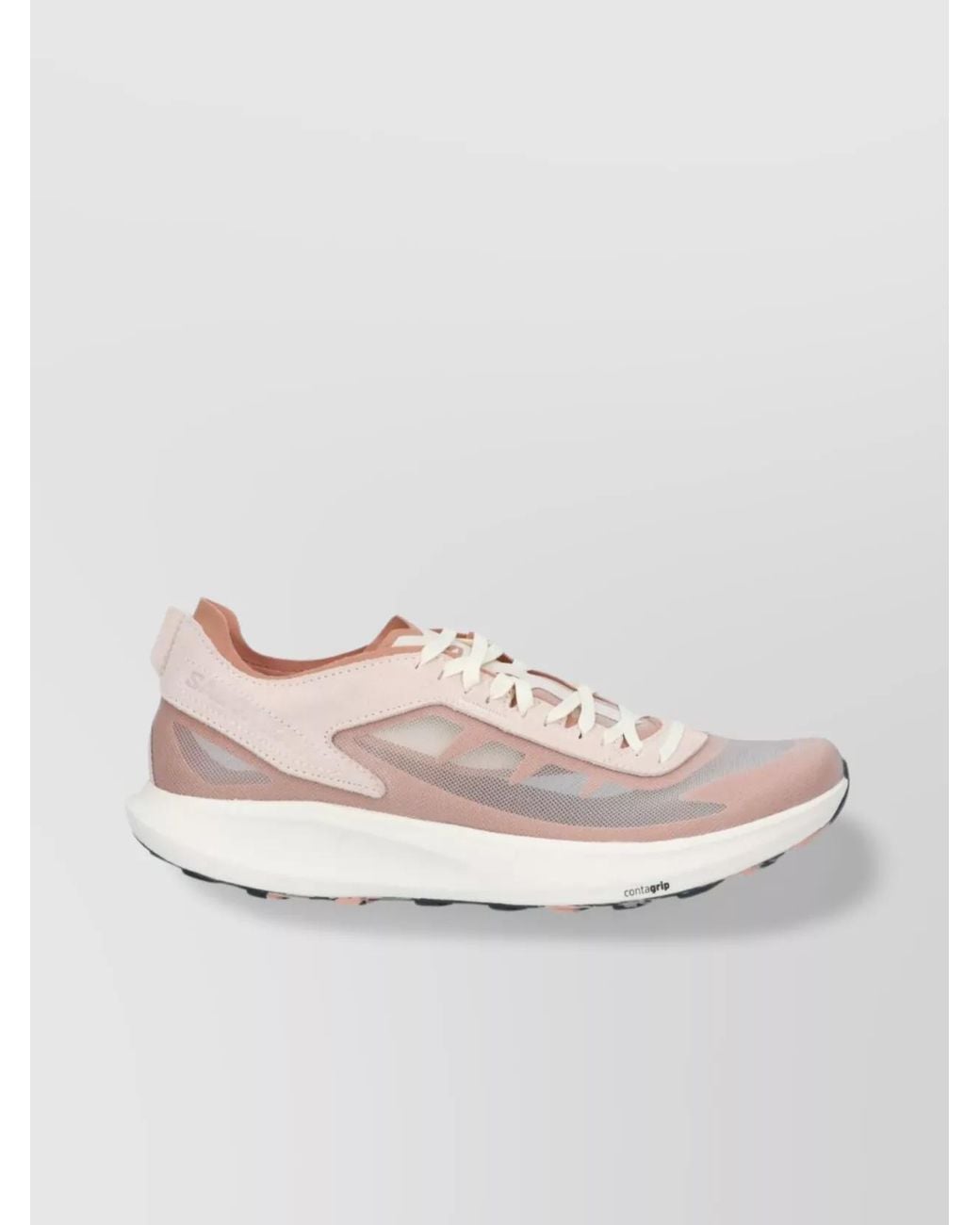 Salomon Pink Low Top Sneakers With Mesh Panels And Rubber Sole for men