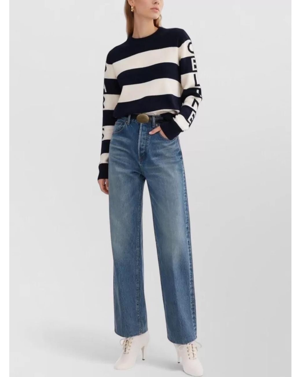 Céline Blue Cashmere Wool Sweatshirt