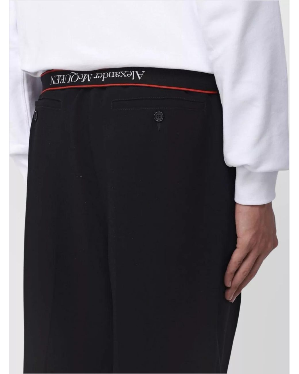 McQueen Blue Tailored Trousers for men