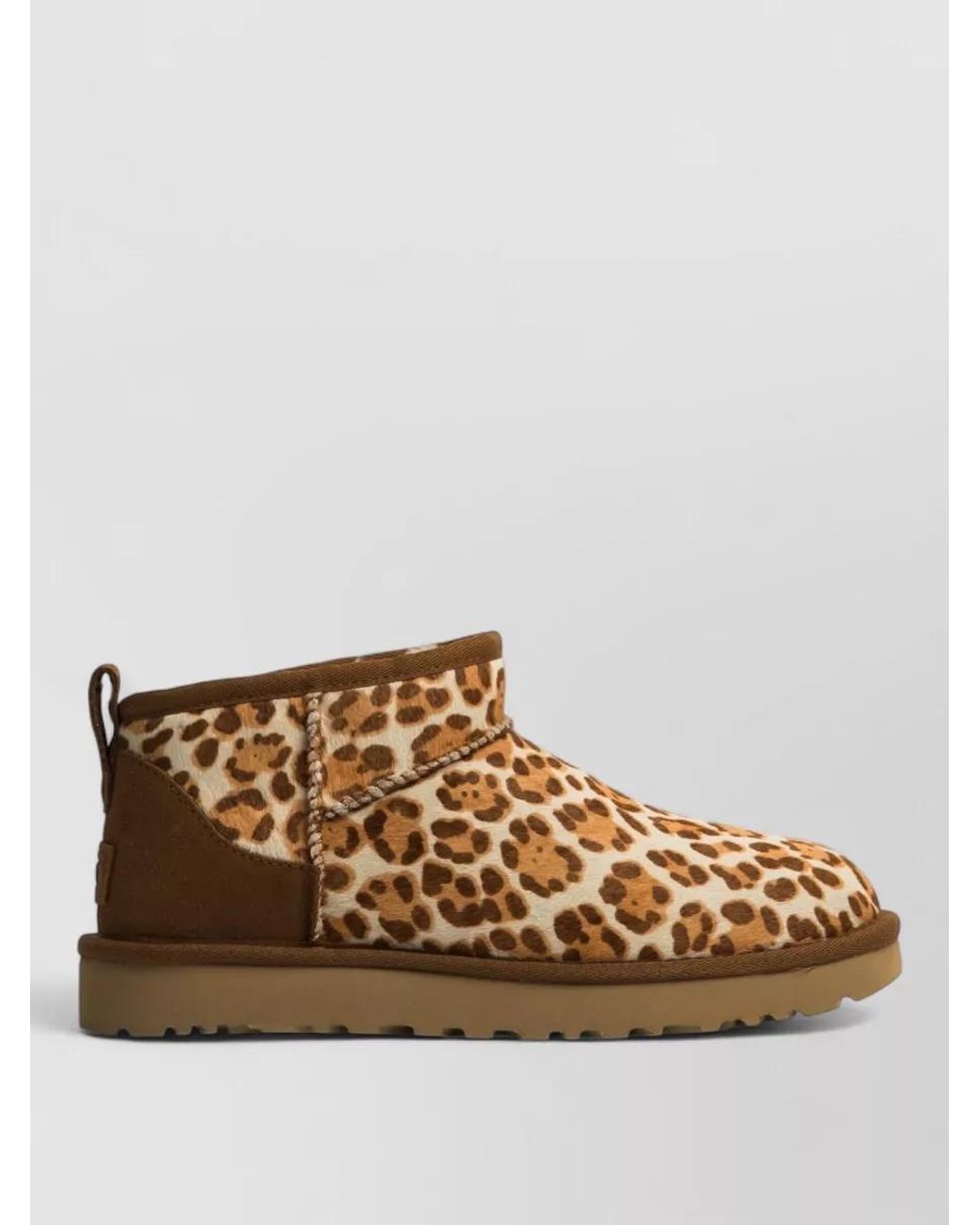 Ugg Brown Leopard-Print Ankle Boots