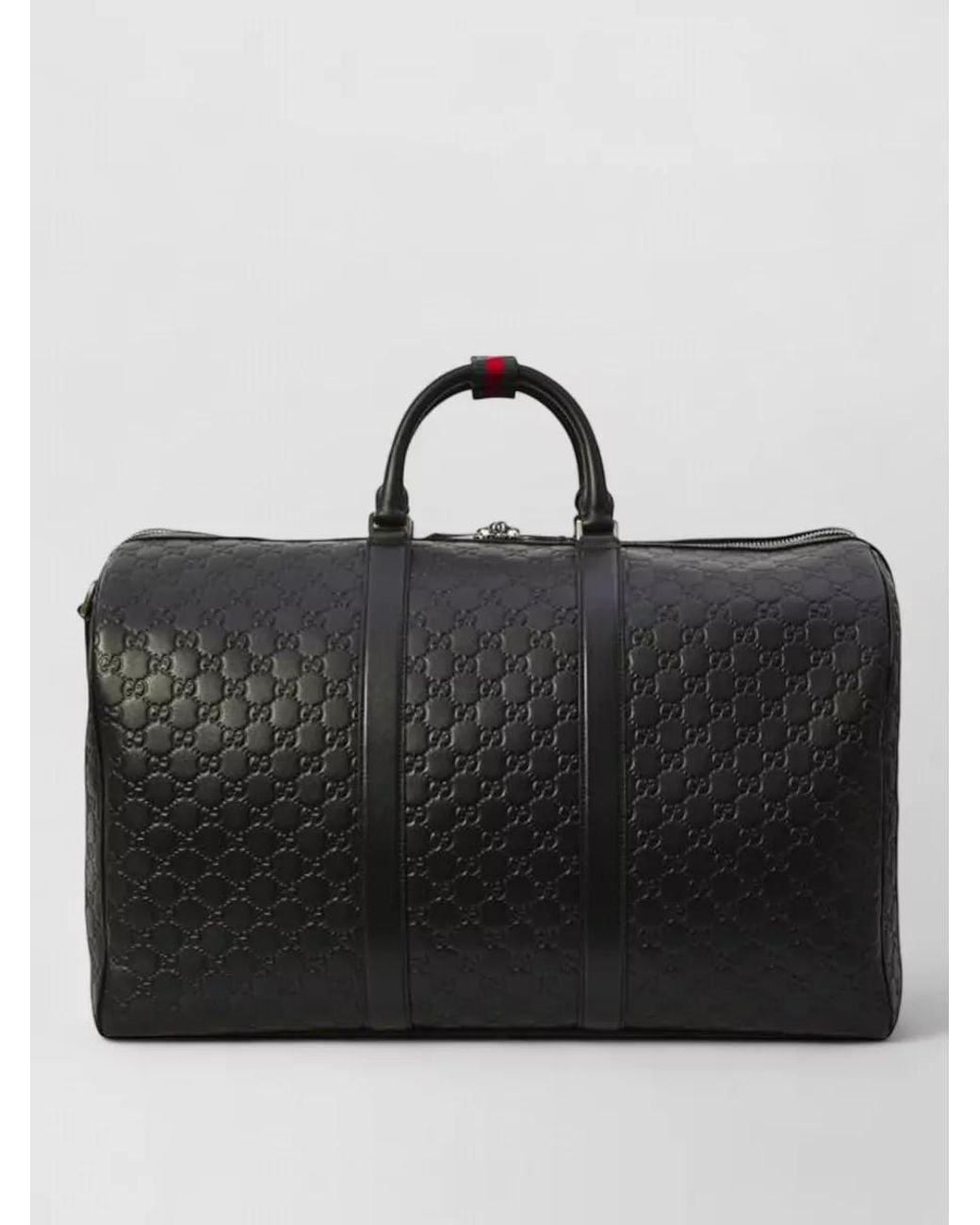 Gucci Black Leather Duffle Bag for men