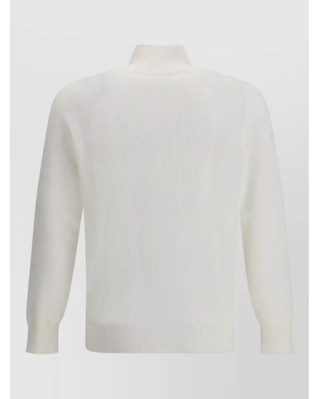 Brunello Cucinelli White Cotton Sweatshirt for men
