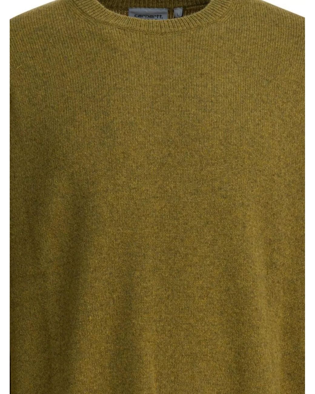 Carhartt Green Wool-Blend Crewneck Jumper for men