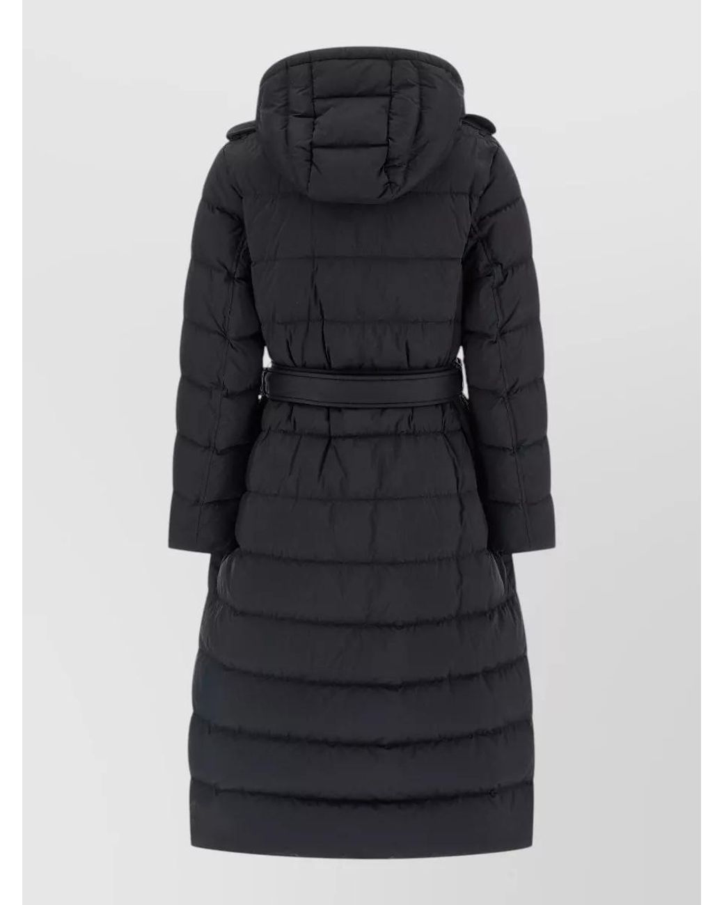 Burberry Blue Quilted Double-Breasted Belted Puffer Jacket