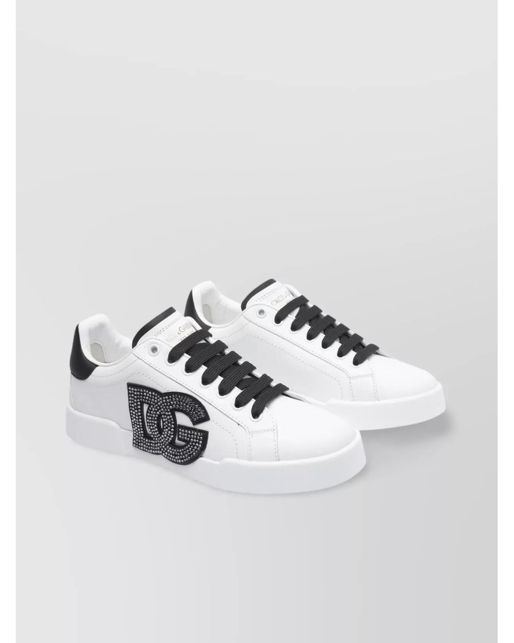 Dolce & Gabbana Metallic Leather Low-Top Sneakers