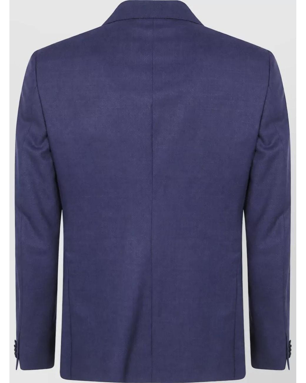 Zegna Blue Single Breasted Coat for men