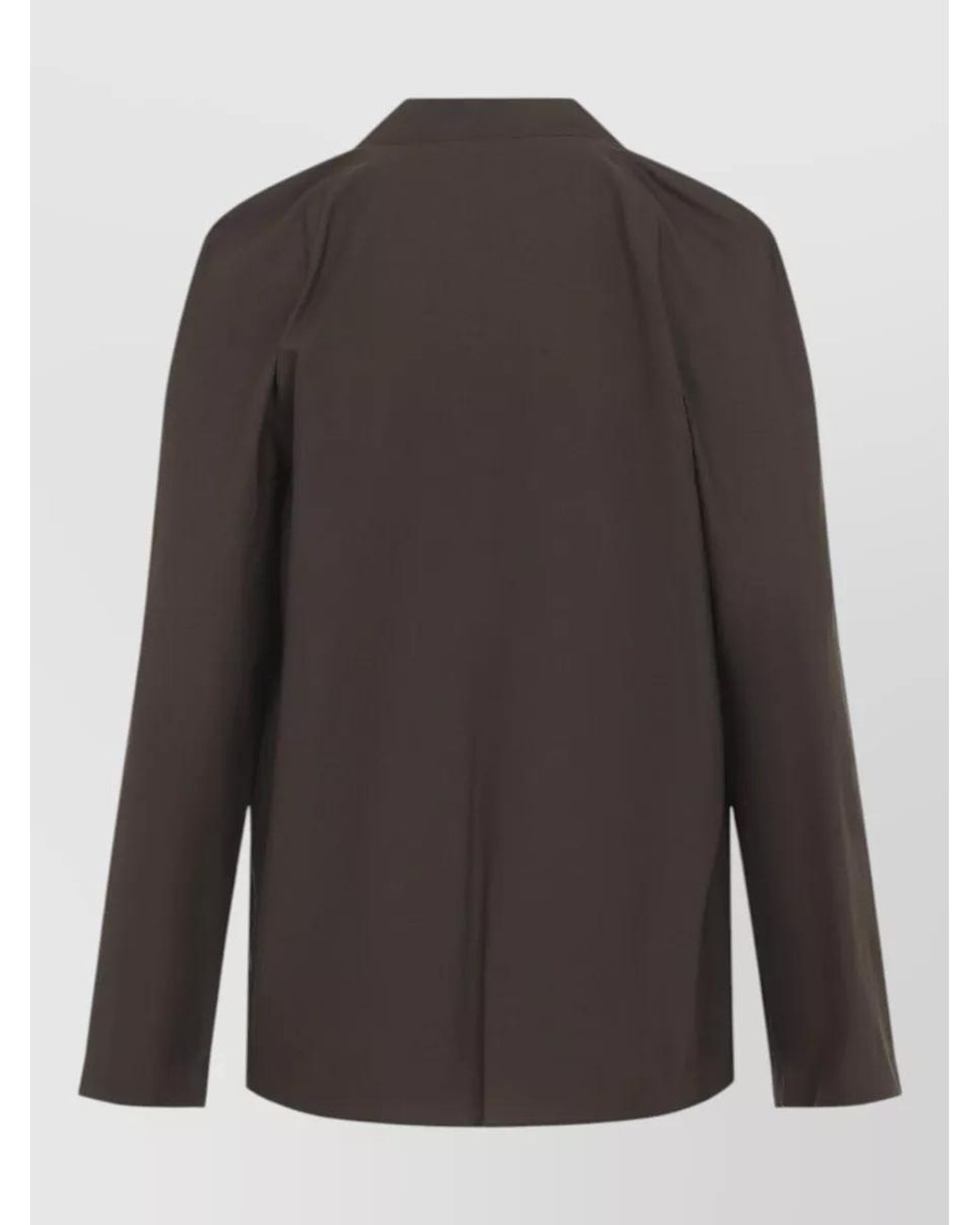 Lemaire Brown Silk Blend Relaxed-Fit Ascot Blouse