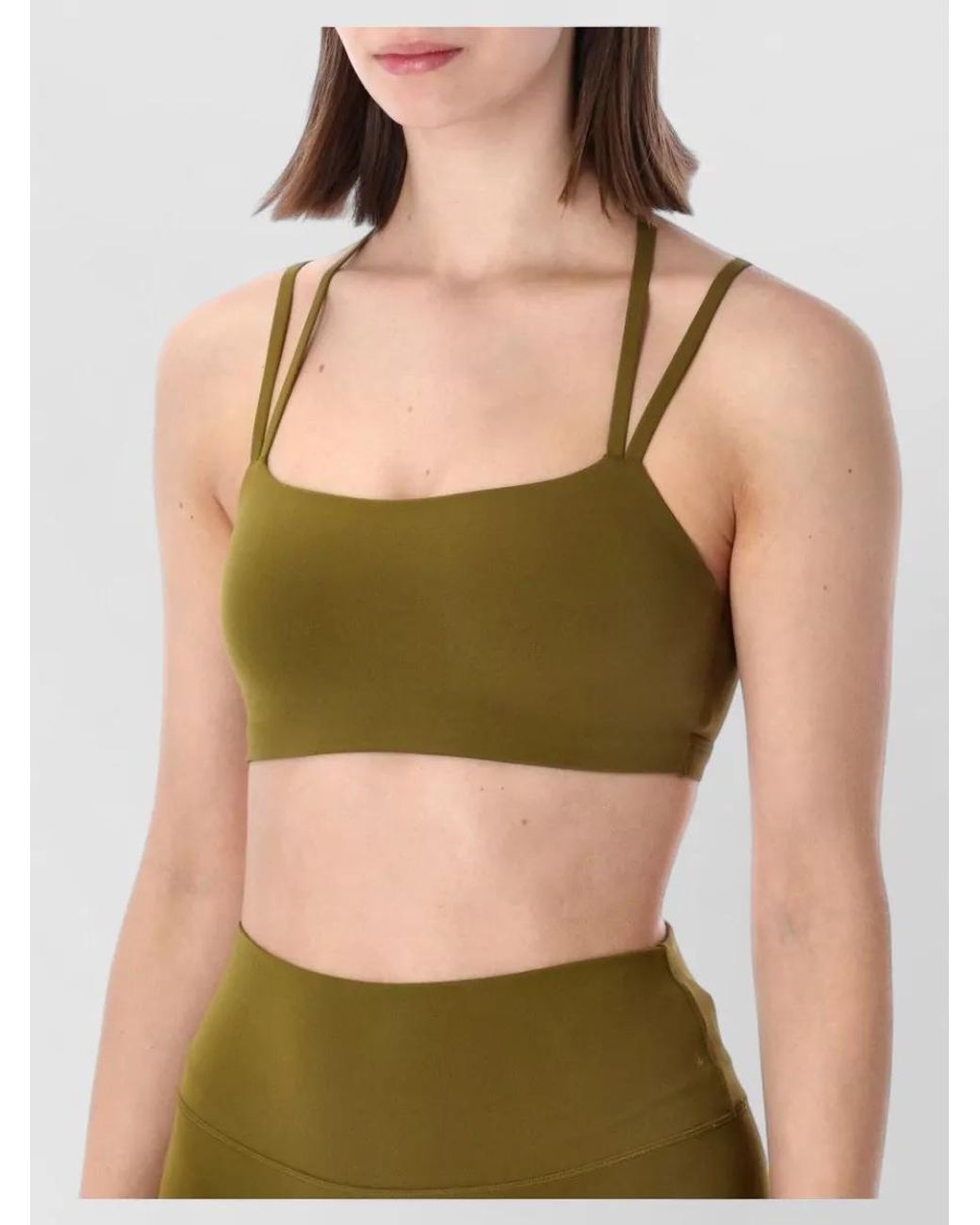 Nike Green Strappy Padded Sports Bra