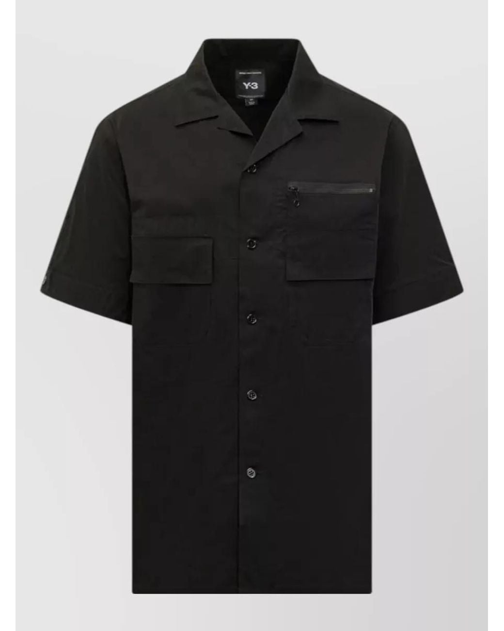 Y-3 Black Short-Sleeve Shirt for men