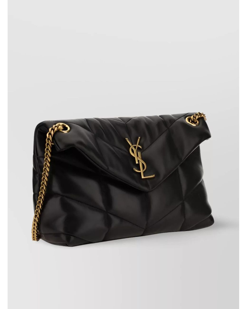 Saint Laurent Black Puffer Small Lamb Leather Shoulder Bag