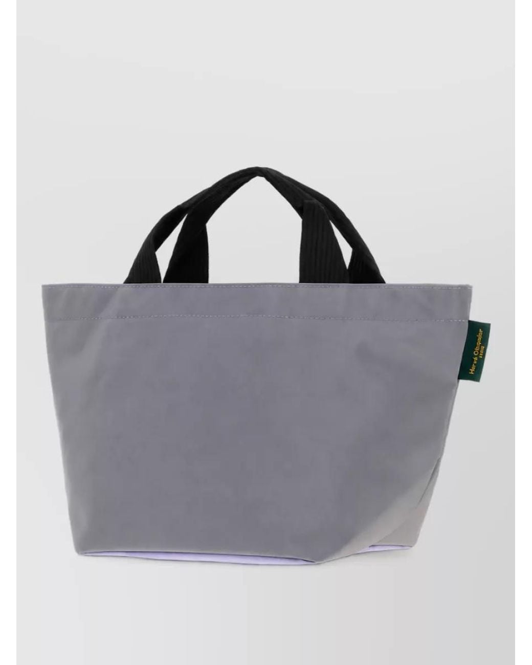 Herve Chapelier Gray Canvas Beach Bag