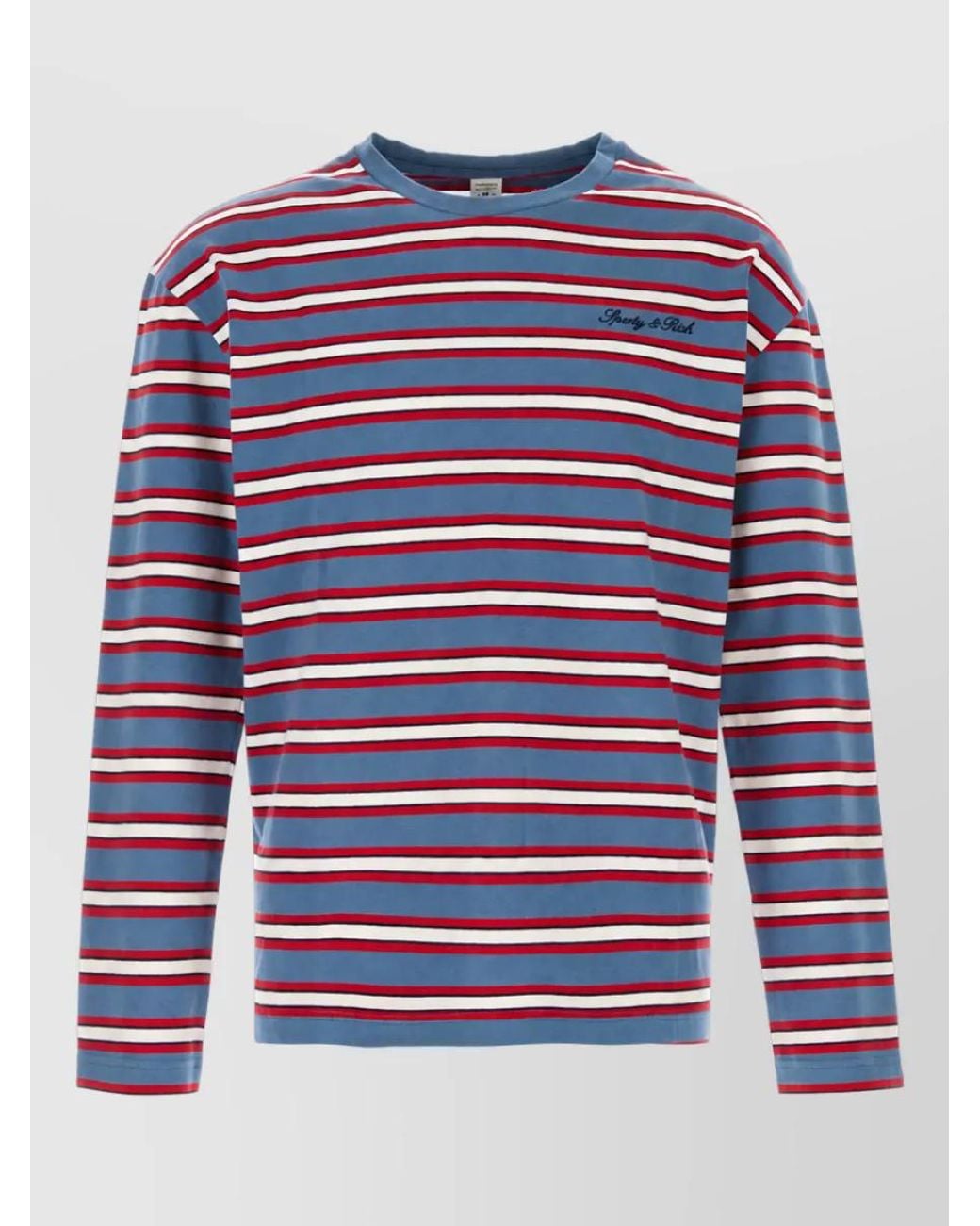 Sporty & Rich Embroidered Cotton T-Shirt for men