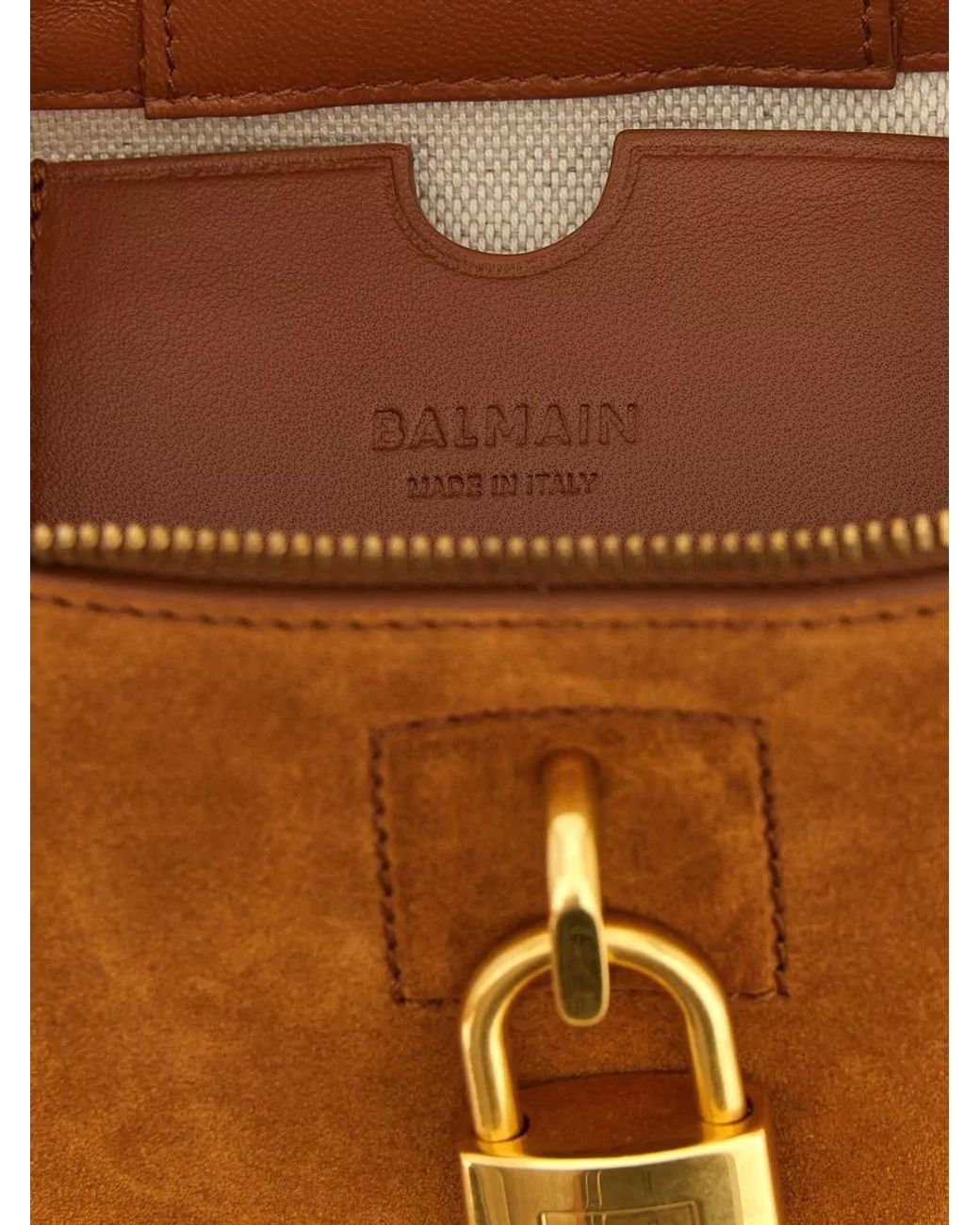 Balmain Brown Pulse Vanity Leather Shoulder Bag