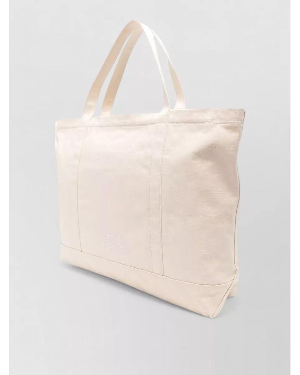 Maison Kitsuné Natural Canvas Tote Bag