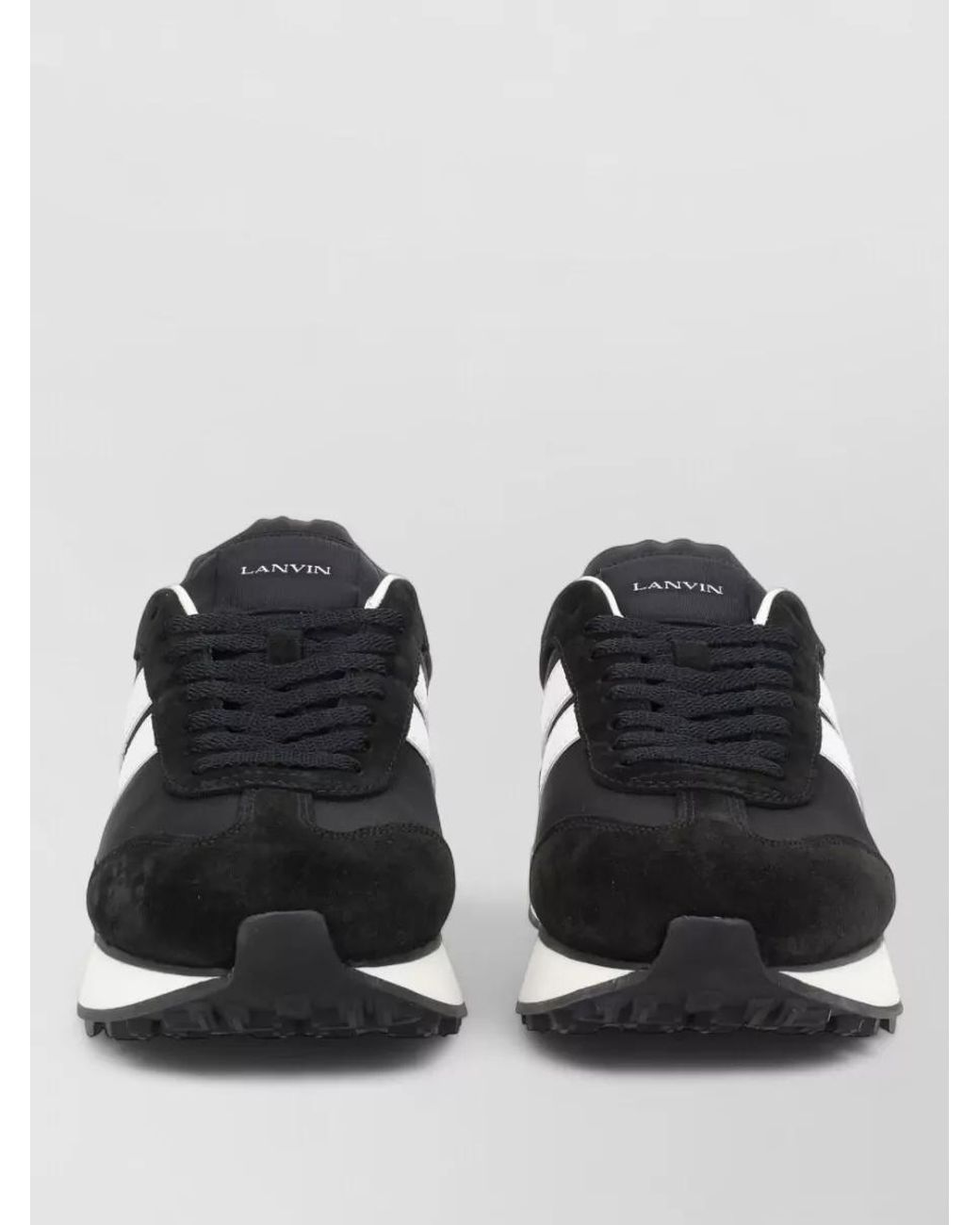 Lanvin Black Leather Low-Top Sneakers