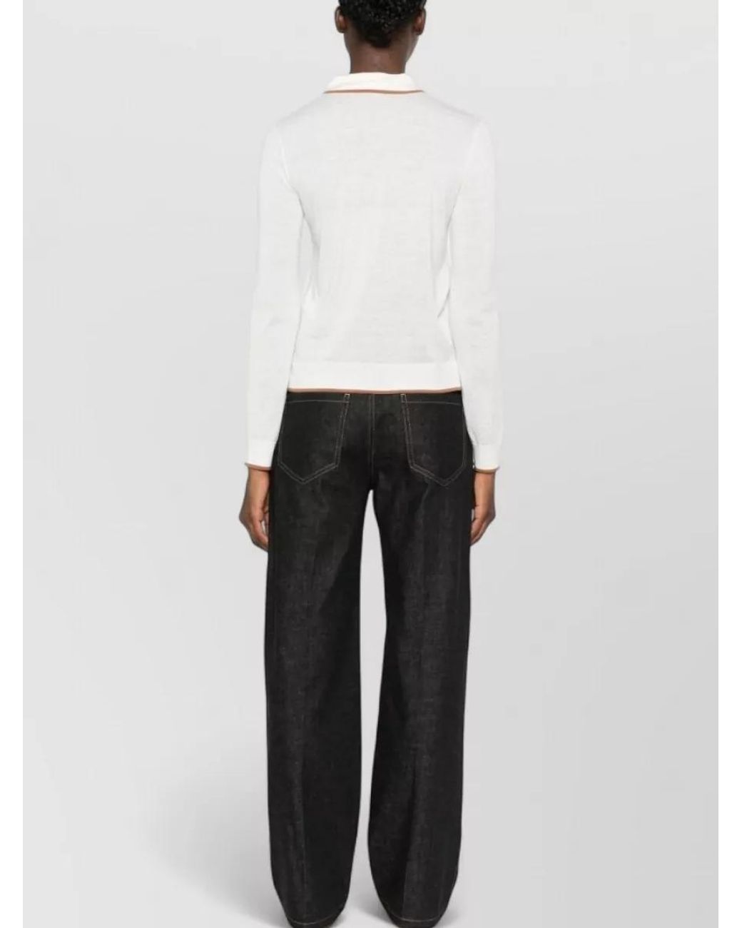 Max Mara White Silk Wool Cardigan