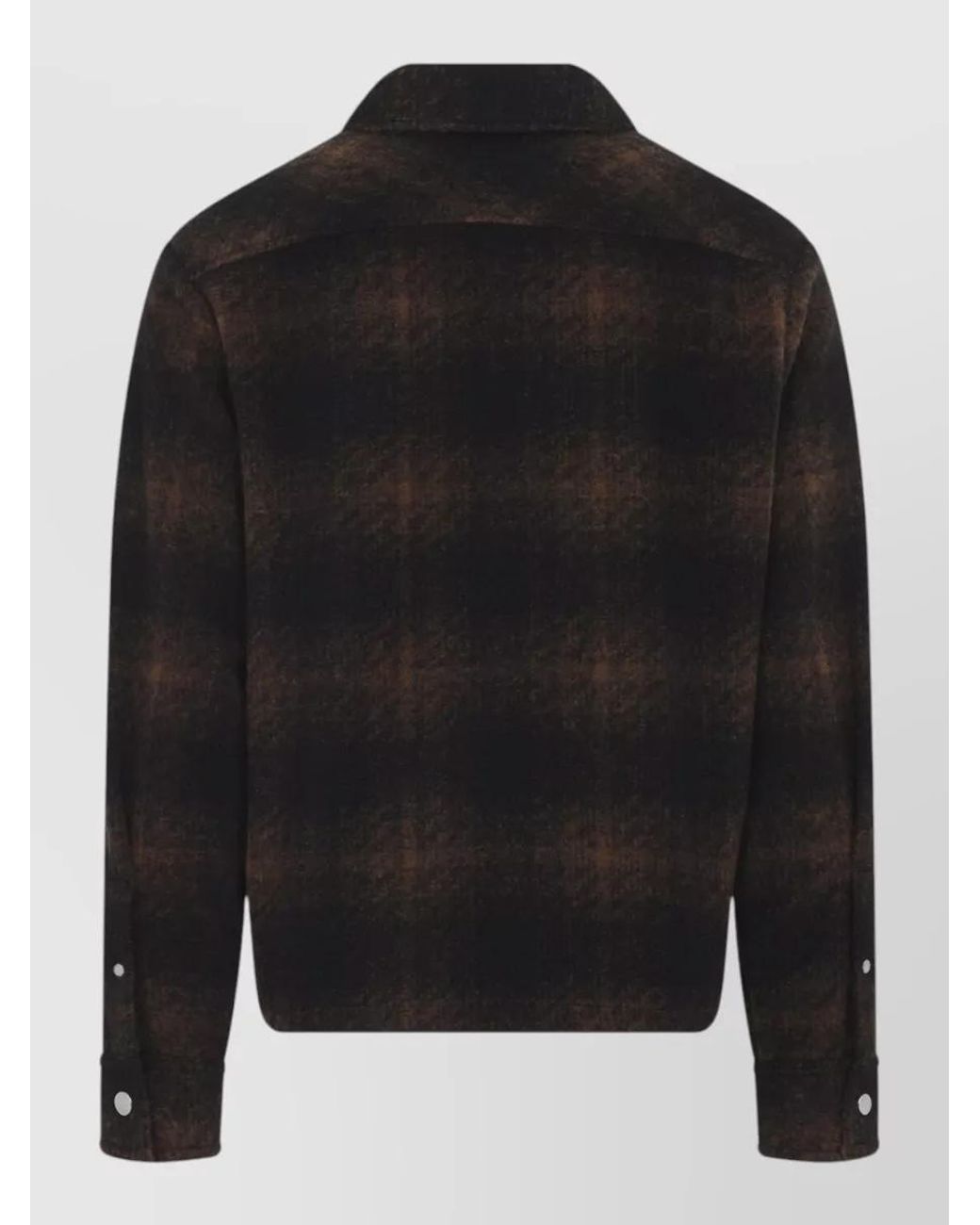 Moncler Black Checked Flannel Shirt Jacket for men