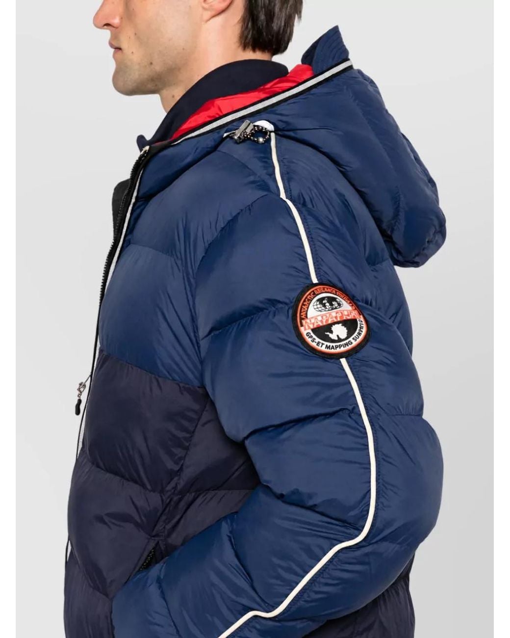 Napapijri Blue Puffer Coat for men