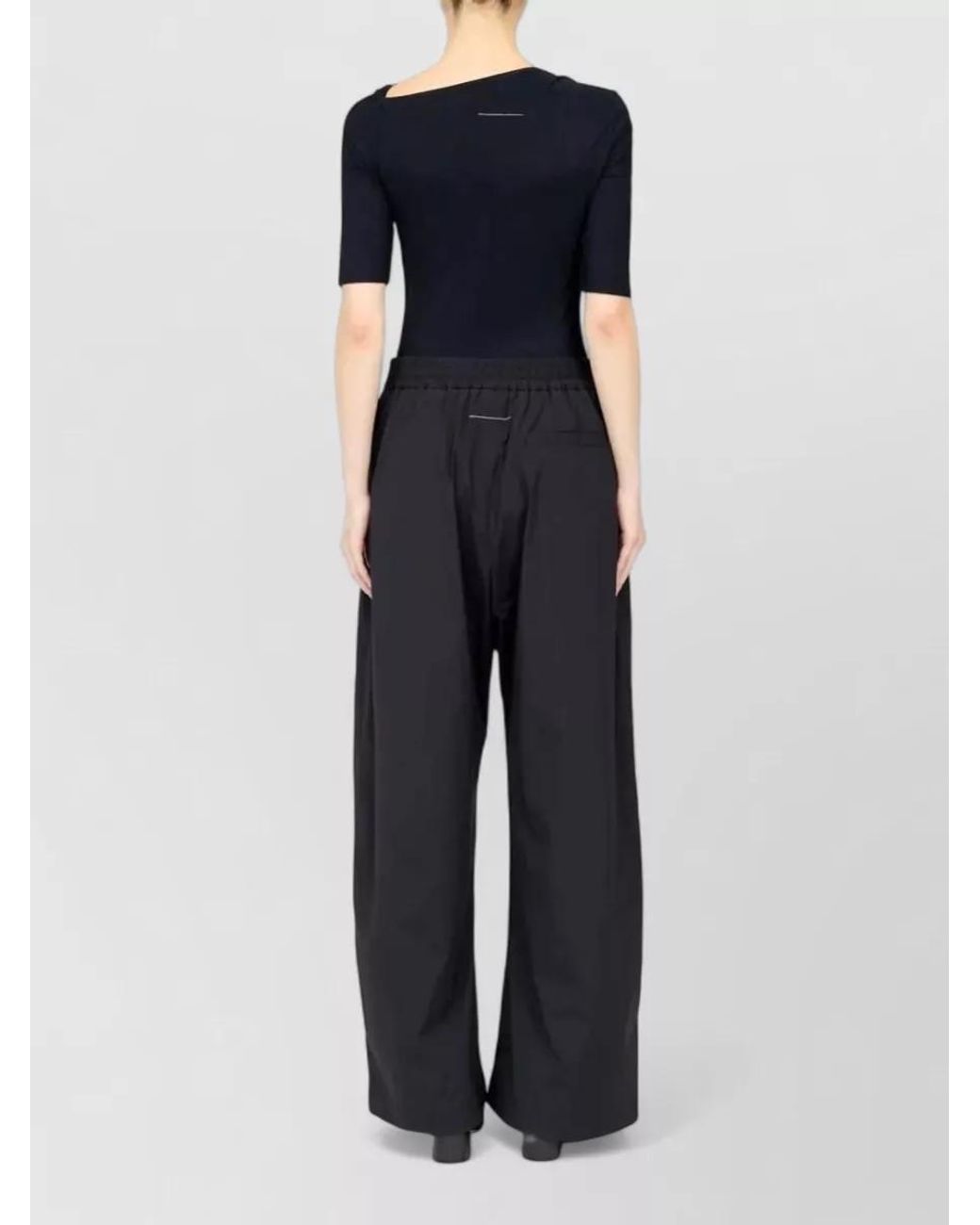 MM6 by Maison Margiela Blue Wide-Leg Trousers