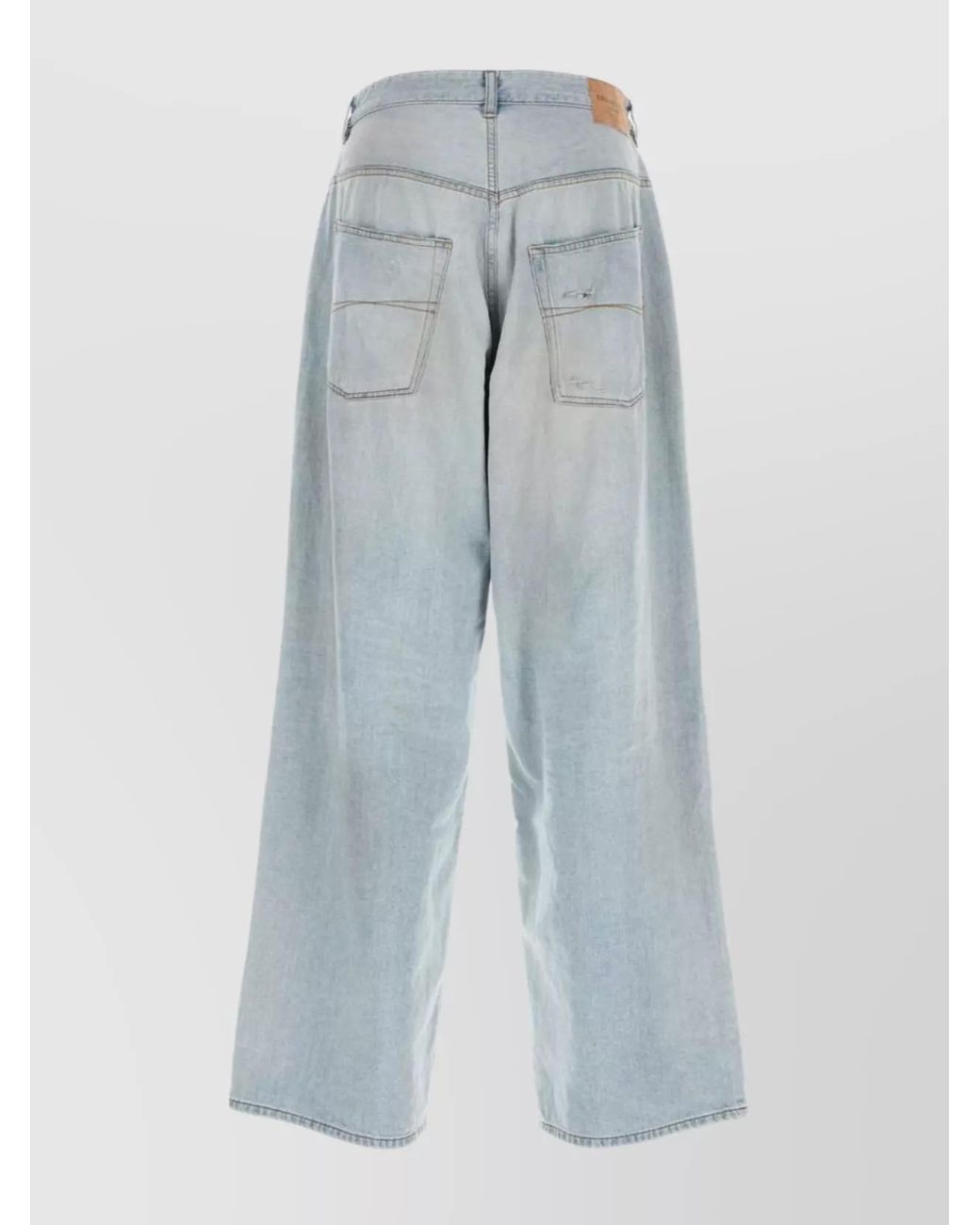 Balenciaga Blue Denim Wide-Leg Trousers for men