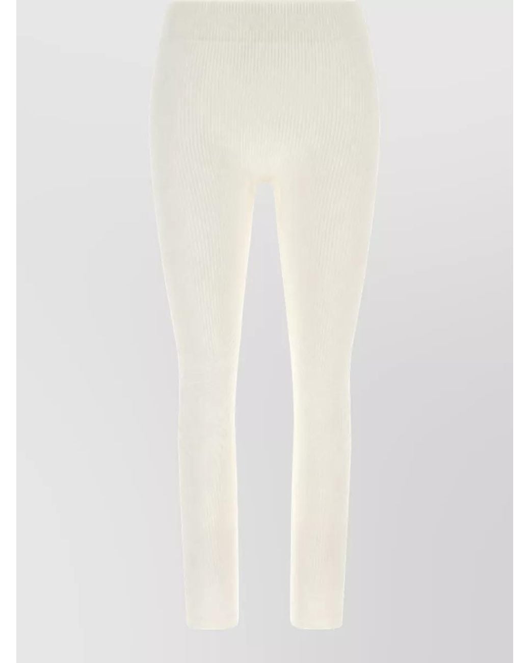 Perfect Moment White Ribbed High-Rise Leggings