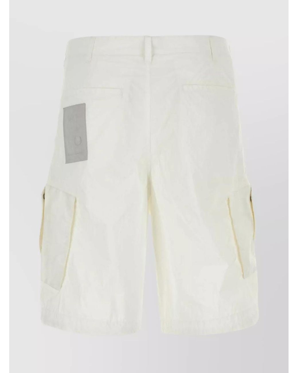 C P Company White Nylon Bermuda Shorts for men
