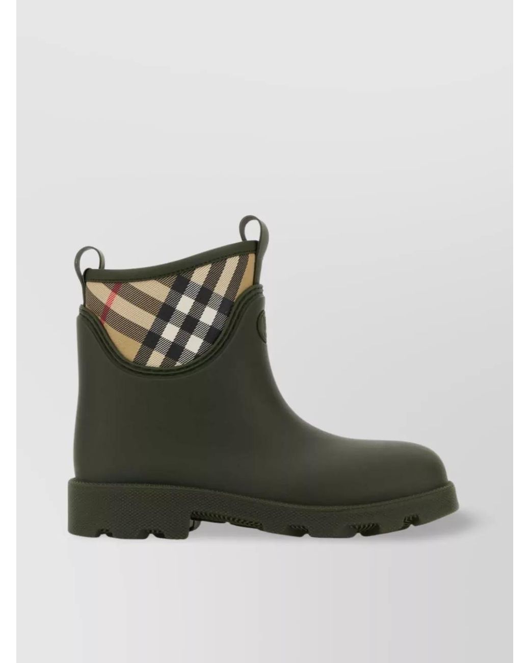 Burberry Green Synthetic Rubber Ankle Boots