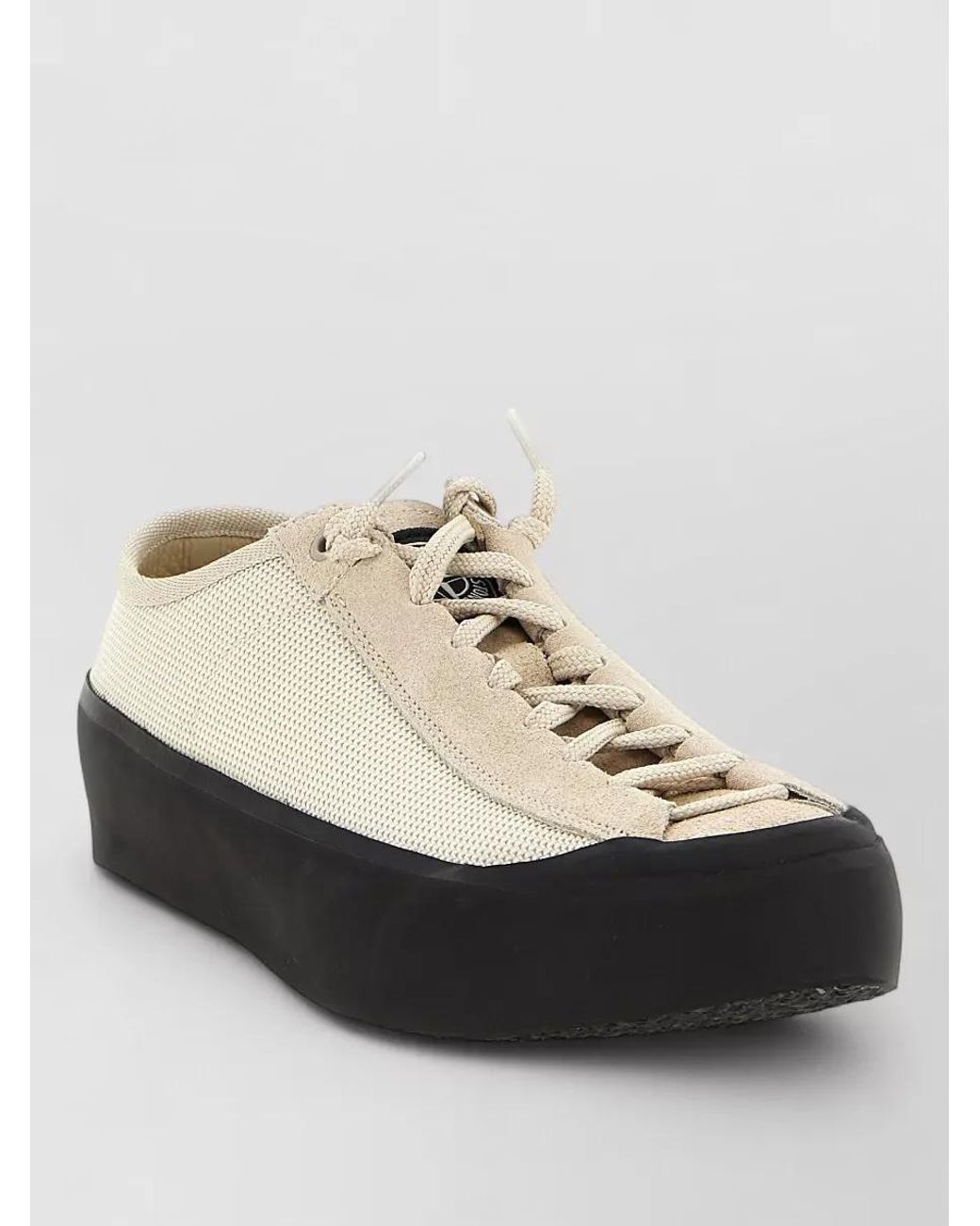 Stone Island White Leather Low-Top Sneakers for men
