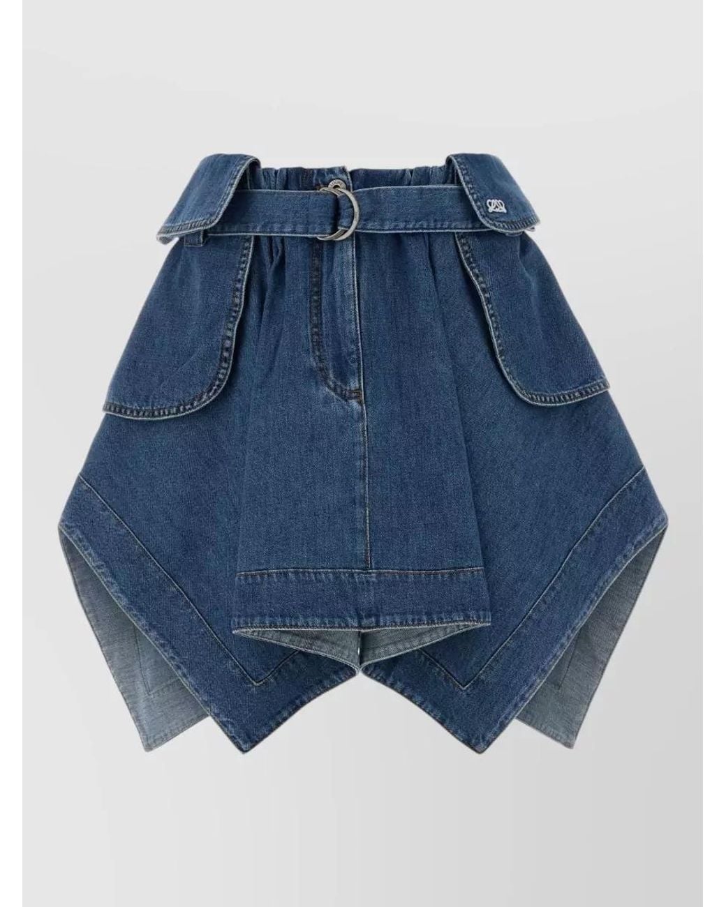 Loewe Blue Denim Asymmetric Skirt
