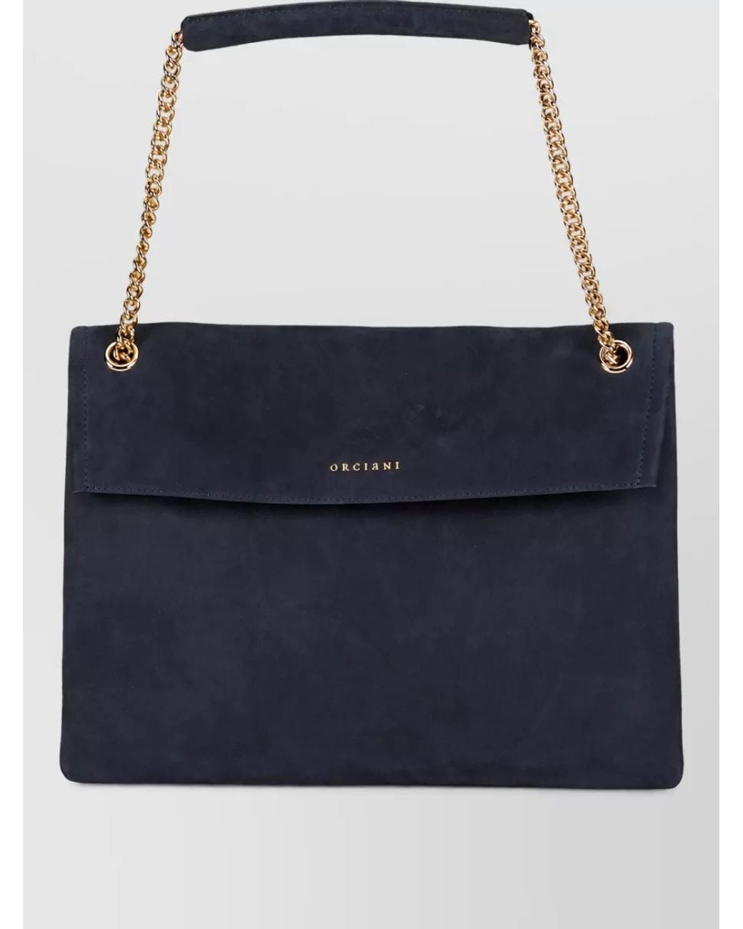 Orciani Blue Leather Shoulder Bag