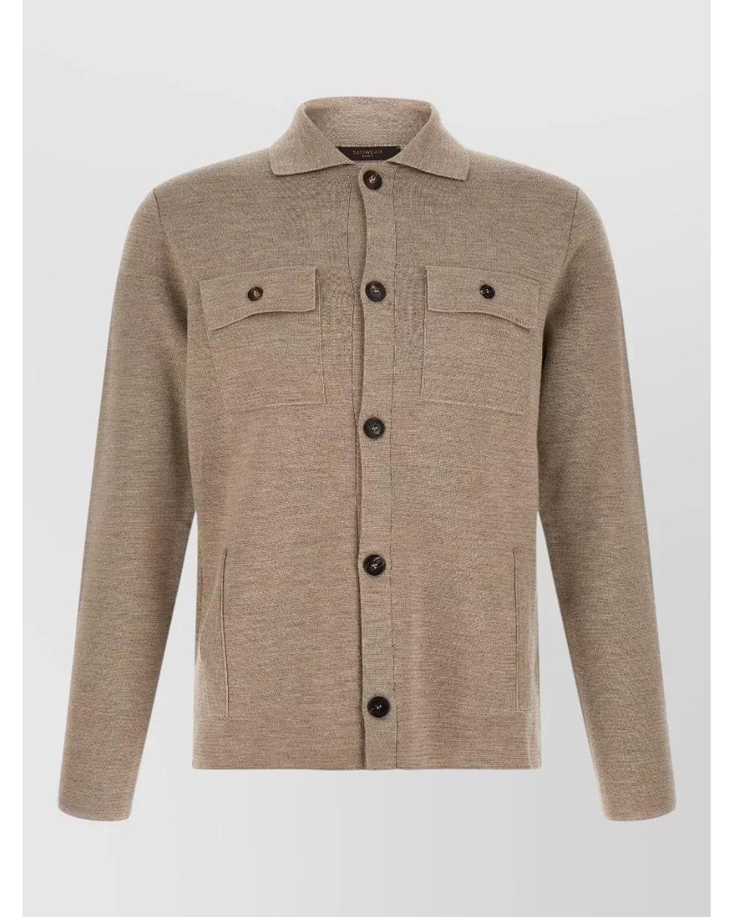 Zanone Natural Virgin Wool Shirt Jacket for men