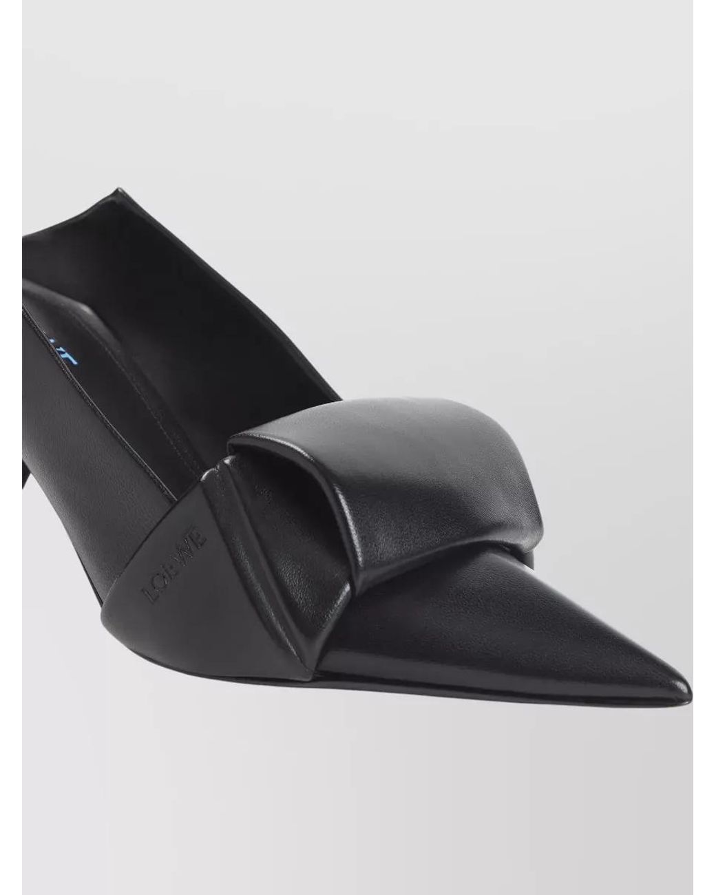 Loewe Black Leather Open-Back Mules