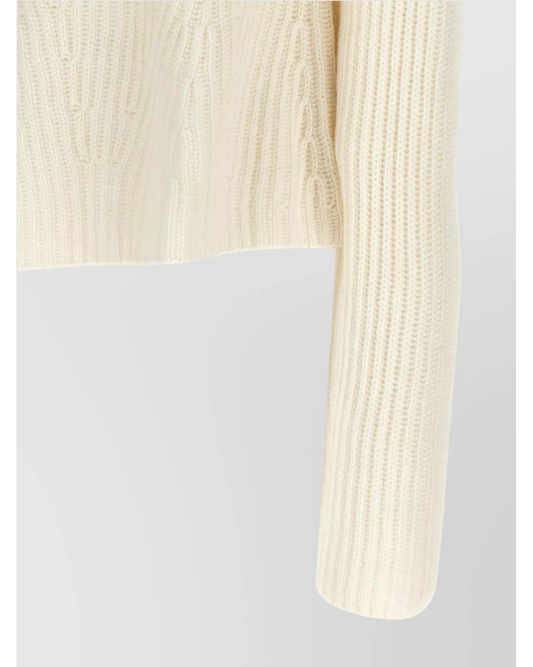 Loulou de Saison Natural 'Cosmo' Crew Neck Ribbed Knit Sweater