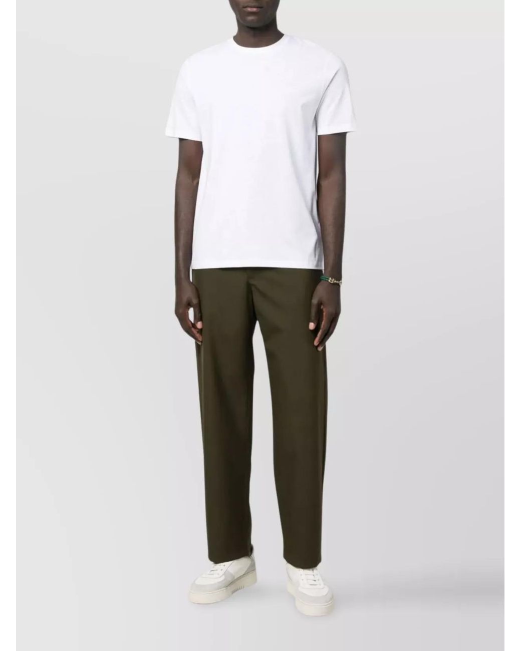 Herno White Cotton Regular-Fit Short-Sleeve T-Shirt for men