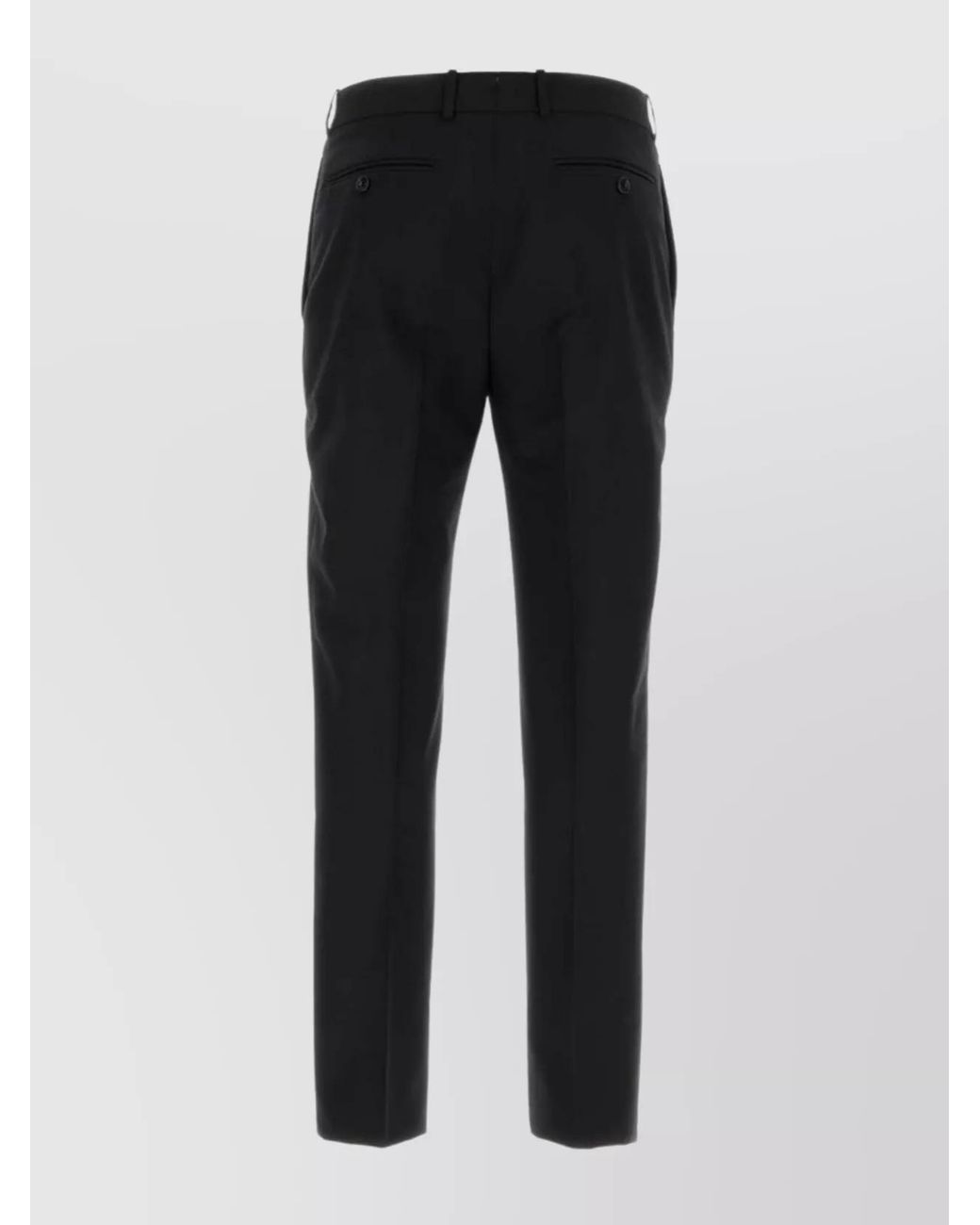 McQueen Black Tailored Trousers for men