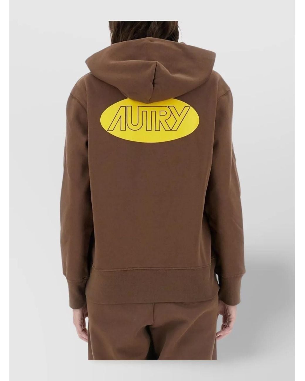 Autry Brown Regular-Fit Cotton Sweatshirt