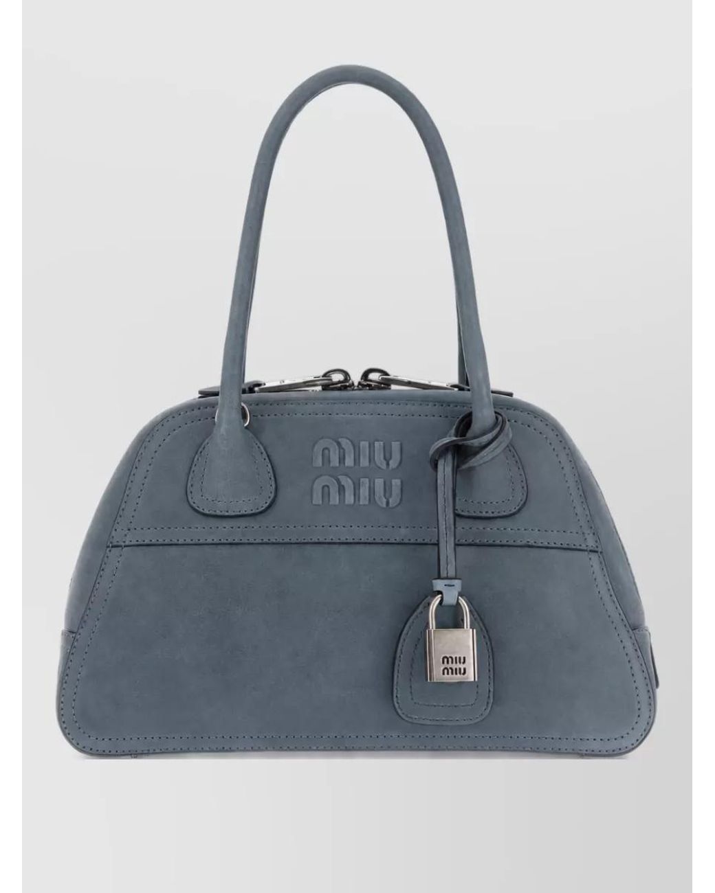 Miu Miu Blue Na Na Leather Shoulder Bag