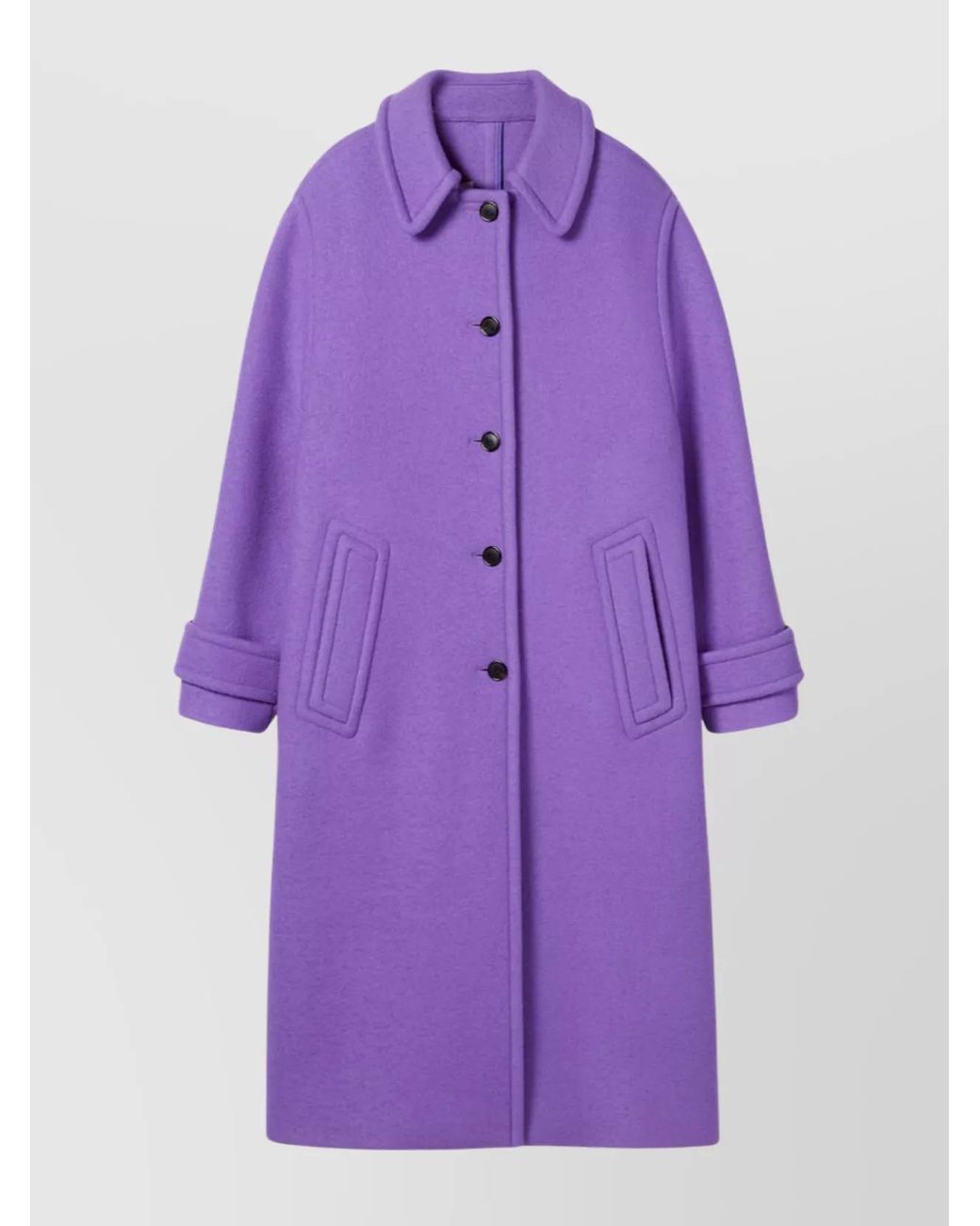 Gucci Purple Cashmere Wool Oversized Coat