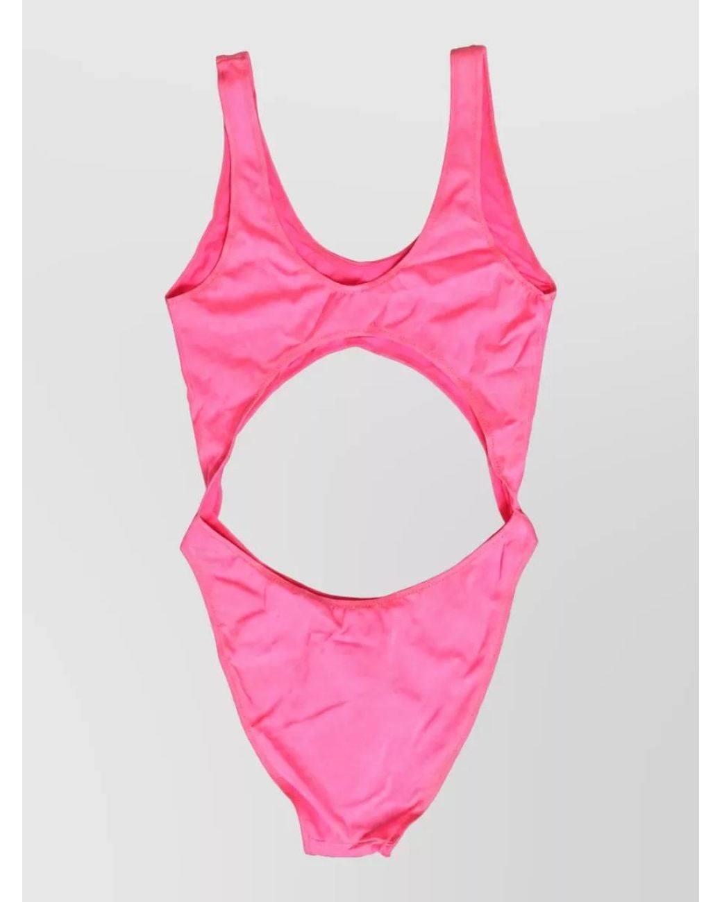 Dolce & Gabbana Pink Cutout High Leg Swimsuit
