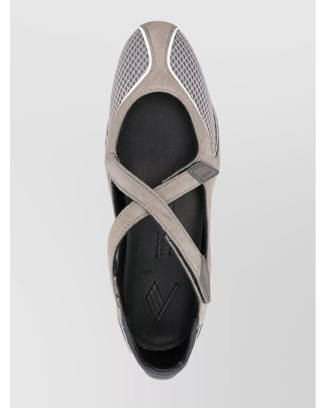 The Attico Metallic Nomad Floor 01 Mesh Ballerina Flats