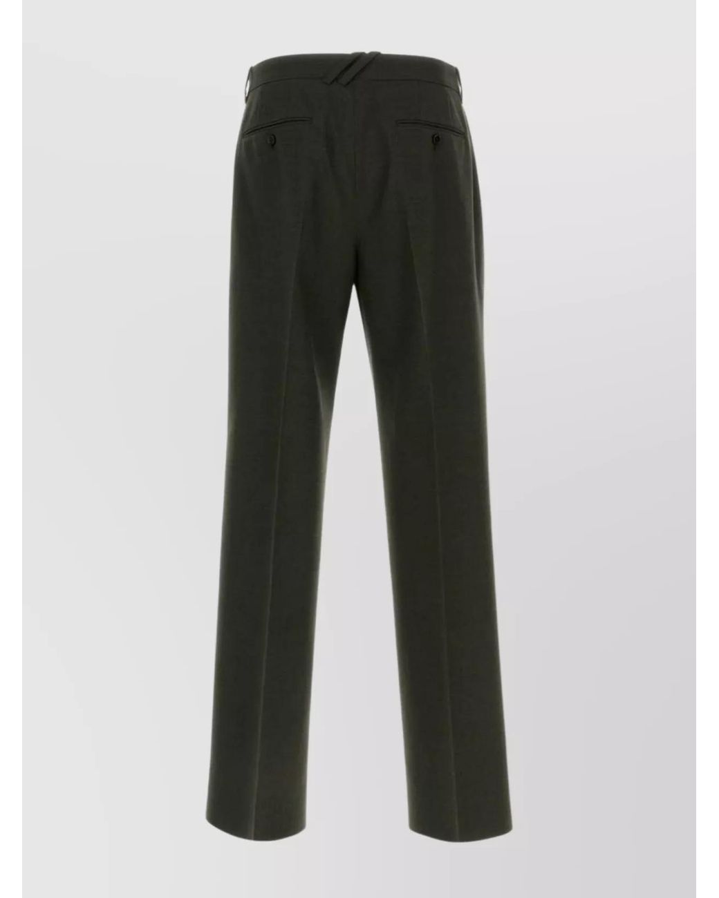 Burberry Gray Wool Straight-Leg Trousers for men
